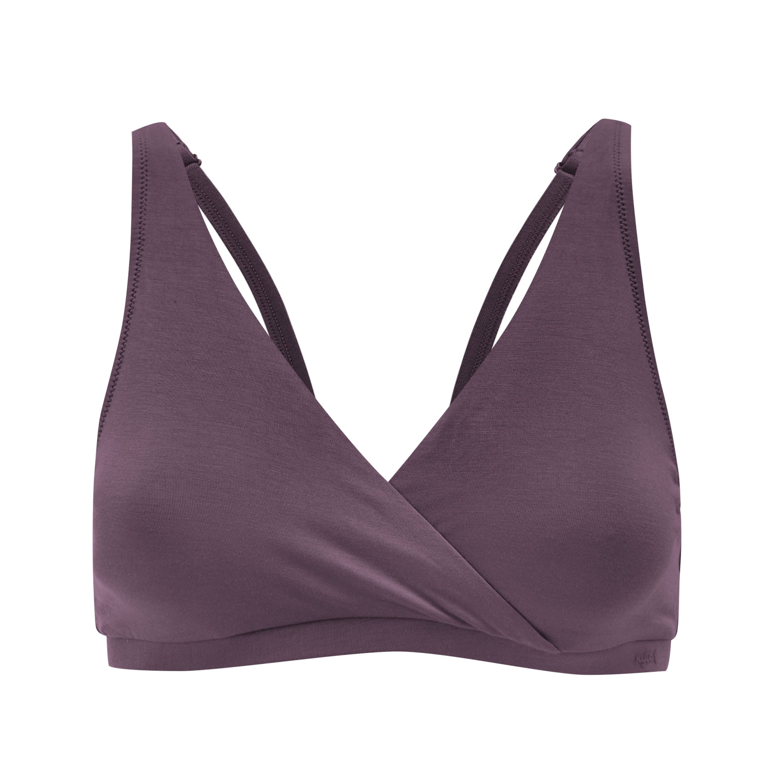Women's Cross Front Bralette in Currant - Image 2