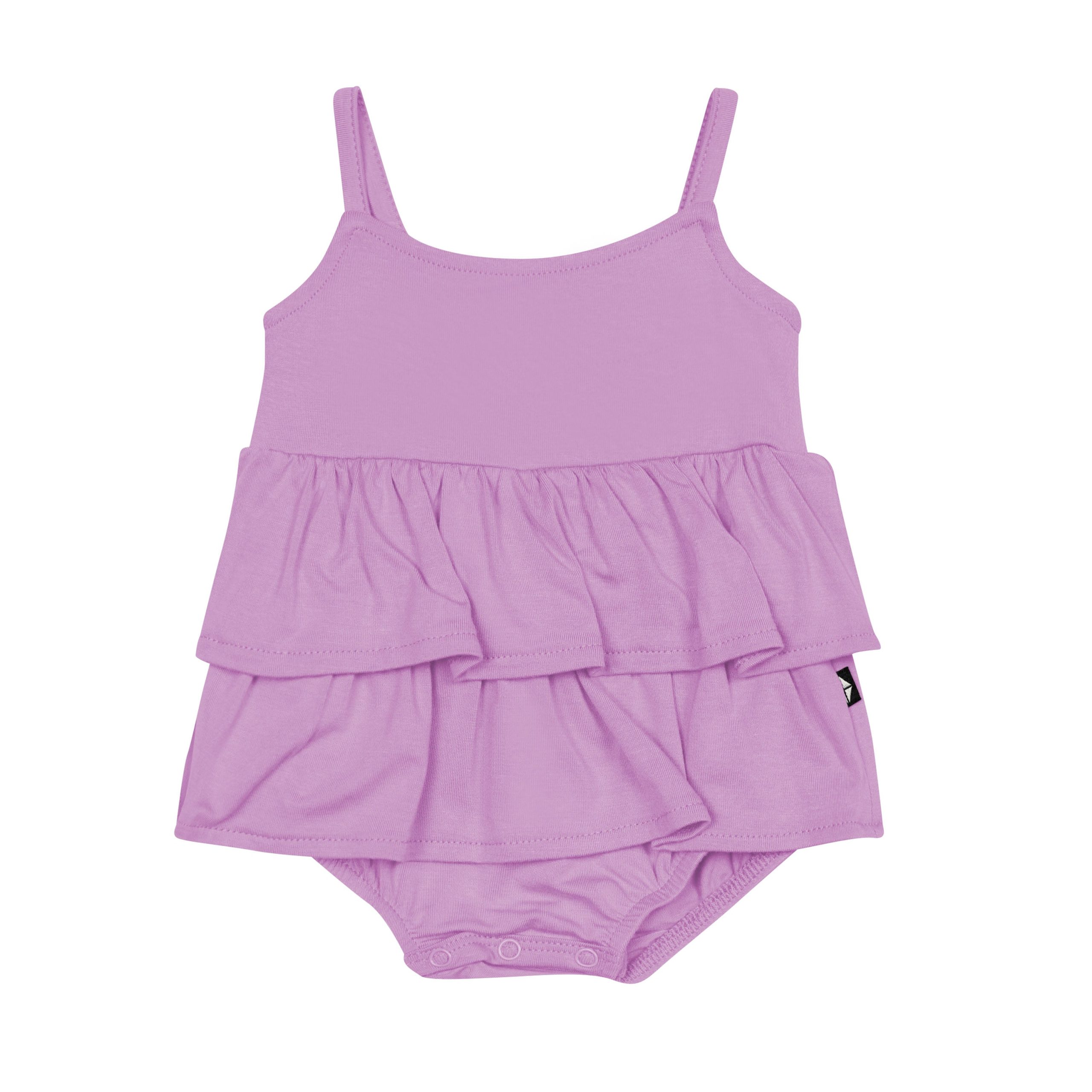 Spaghetti Strap Ruffle Romper in Poi - Image 2