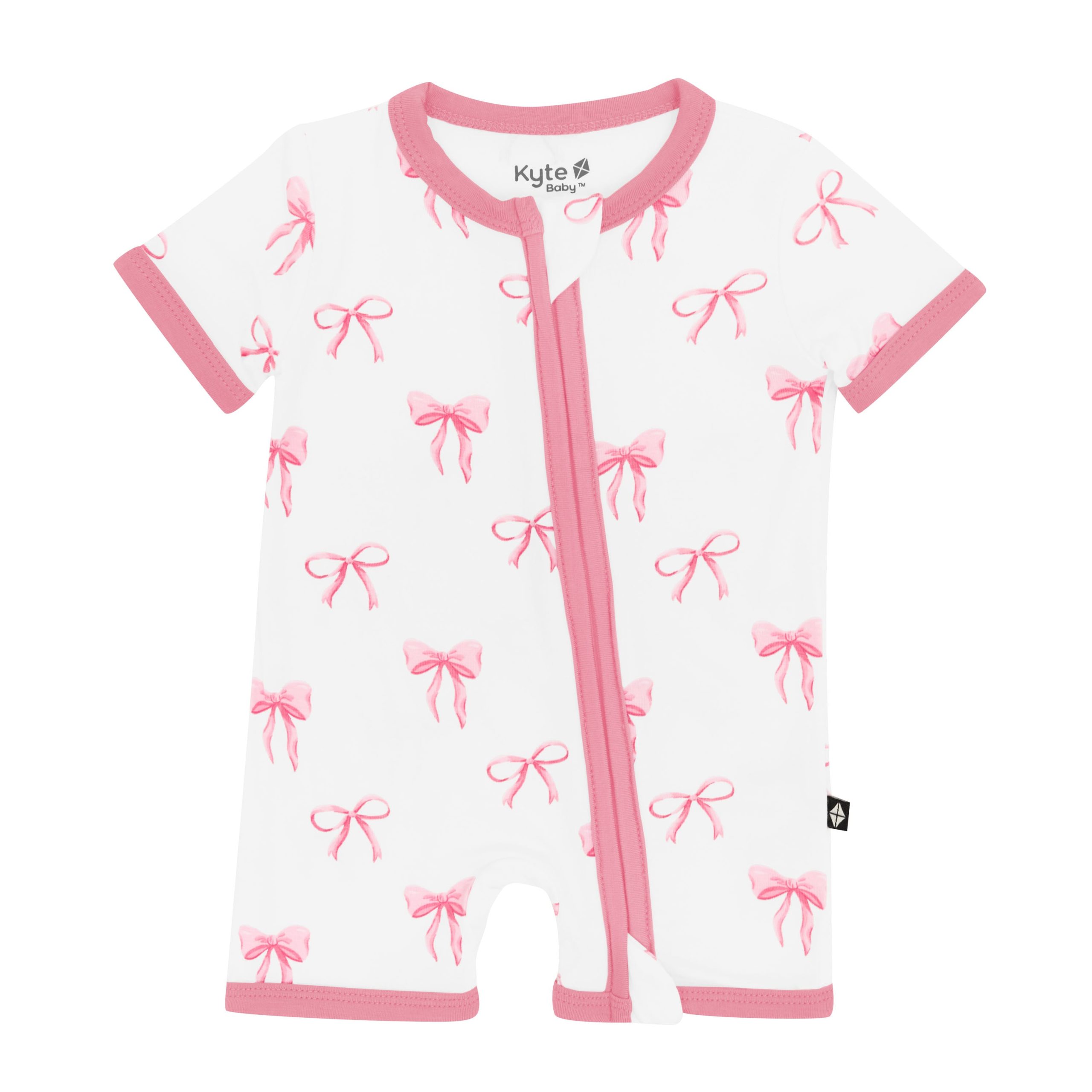 Zippered Shortall Romper in Bow - Image 2