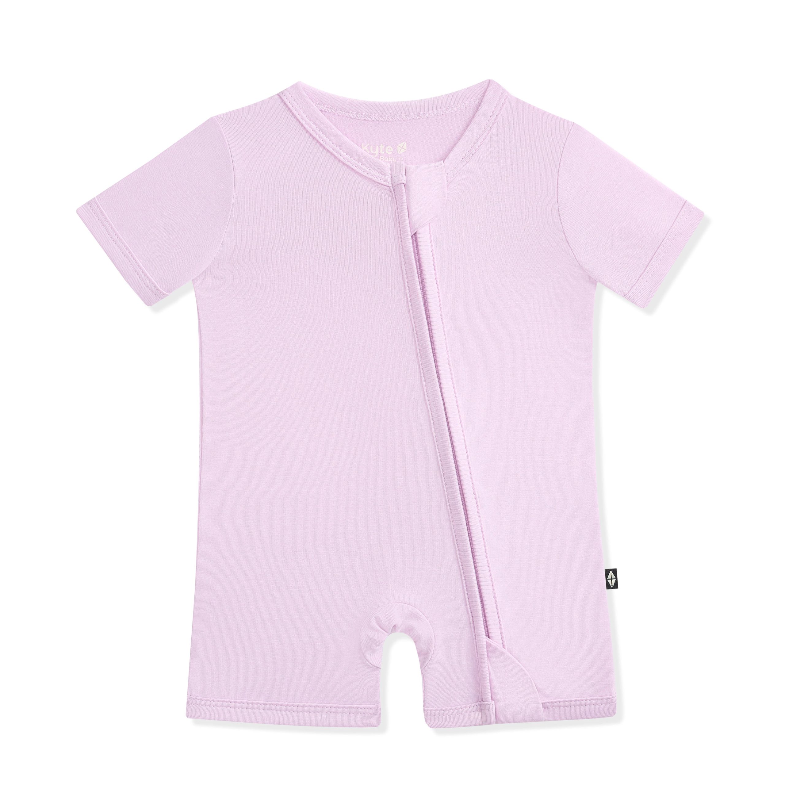 Zipper Shortall Romper in Thistle - Image 2