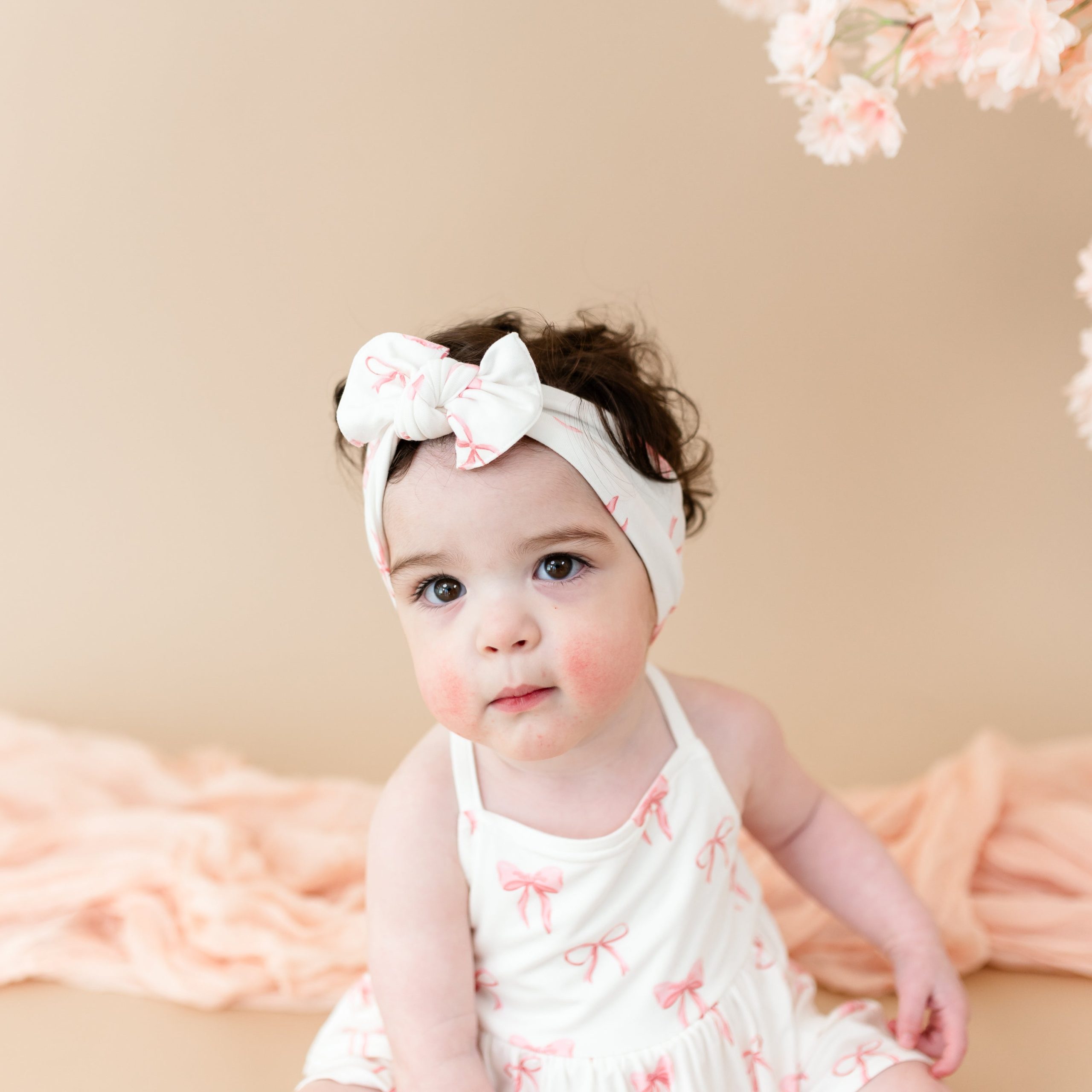 Spaghetti Strap Ruffle Romper in Bow - Image 3