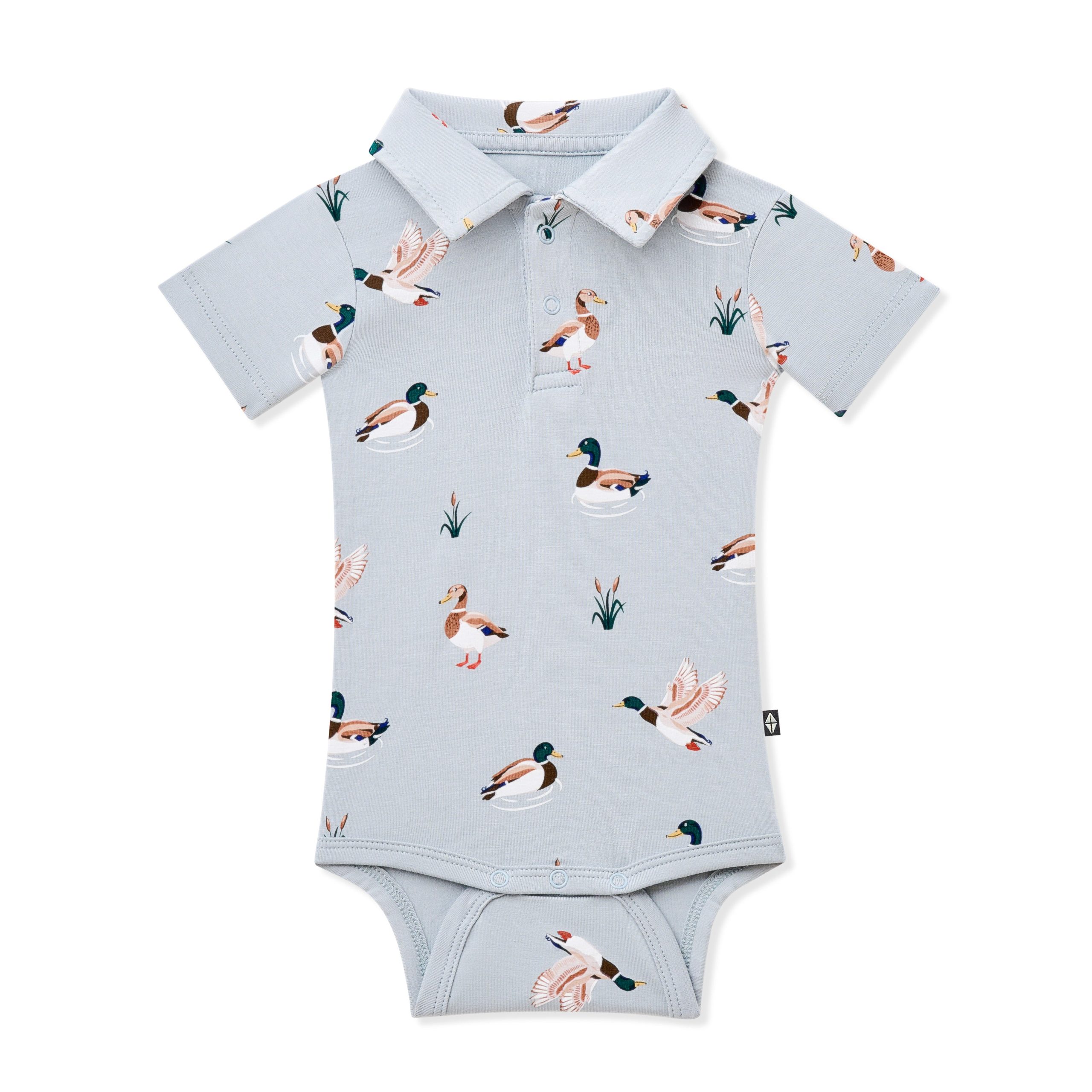 Polo Bodysuit in Mallard Duck - Image 2