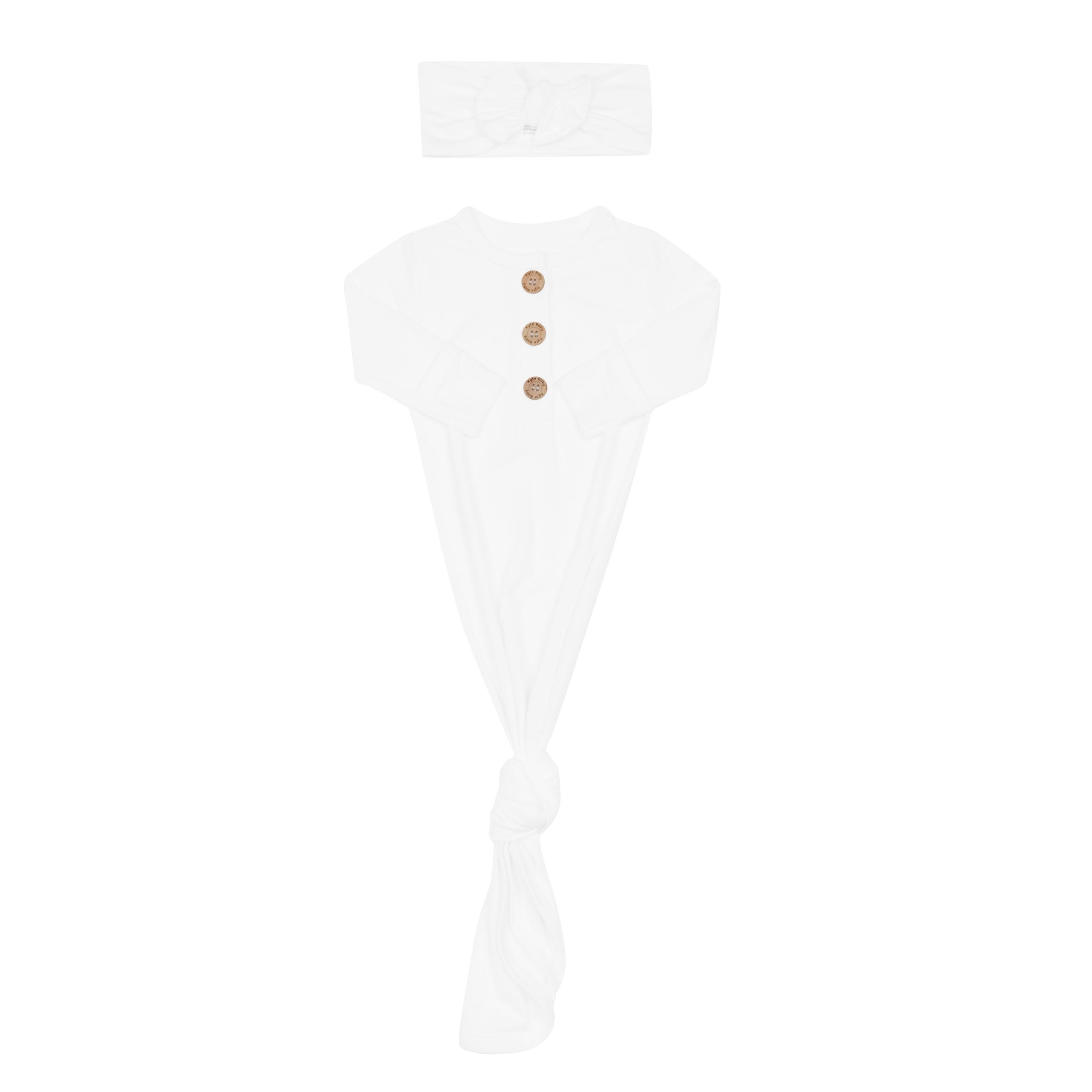 Knotted Gown with Bow Set in Cloud - Image 4