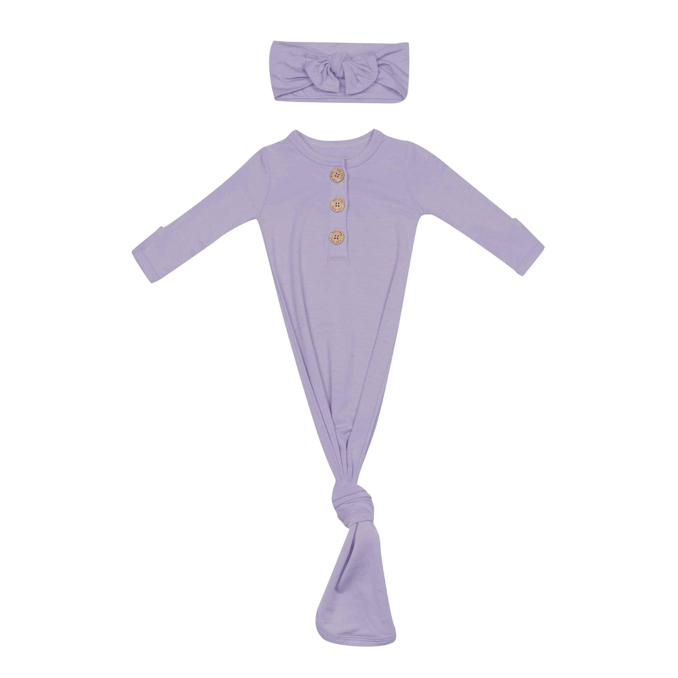 Knotted Gown with Bow Set in Taro - Image 2