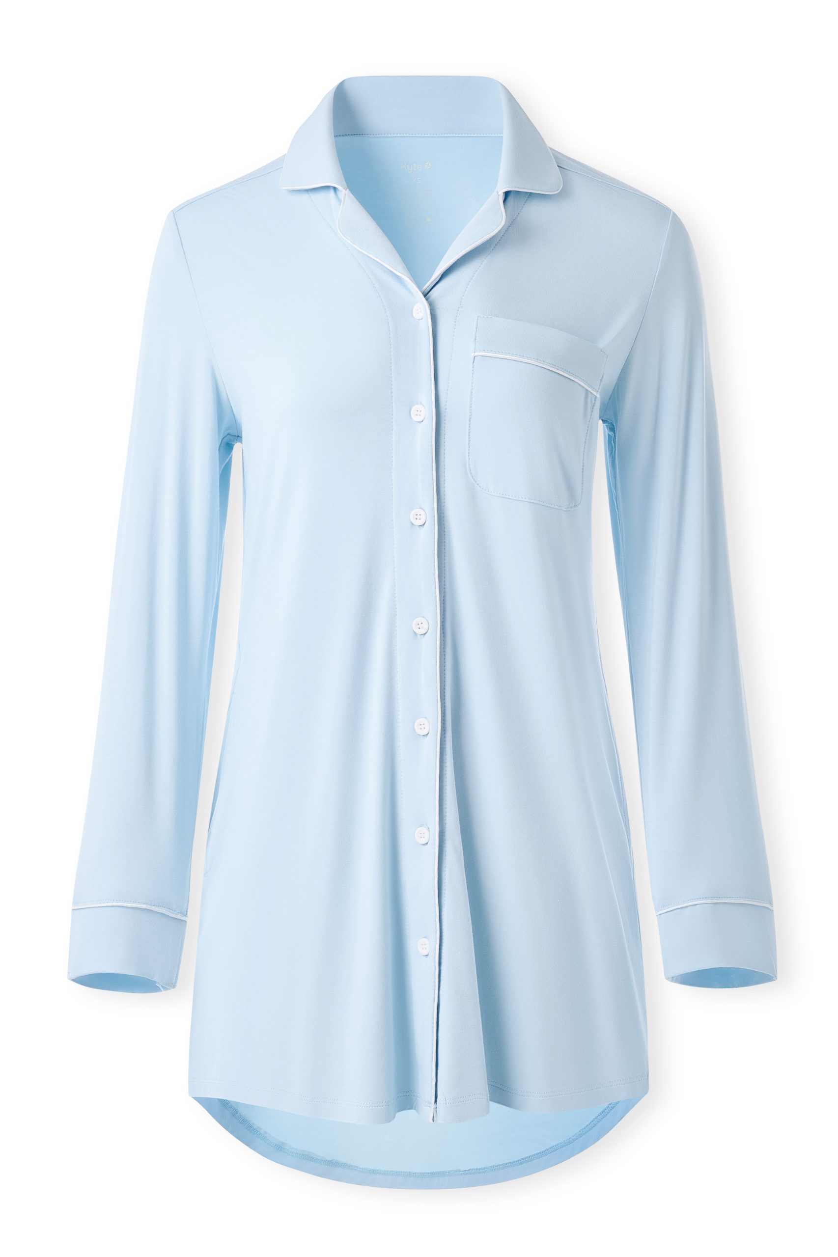 Long Sleeve Women's Nightshirt in Breeze