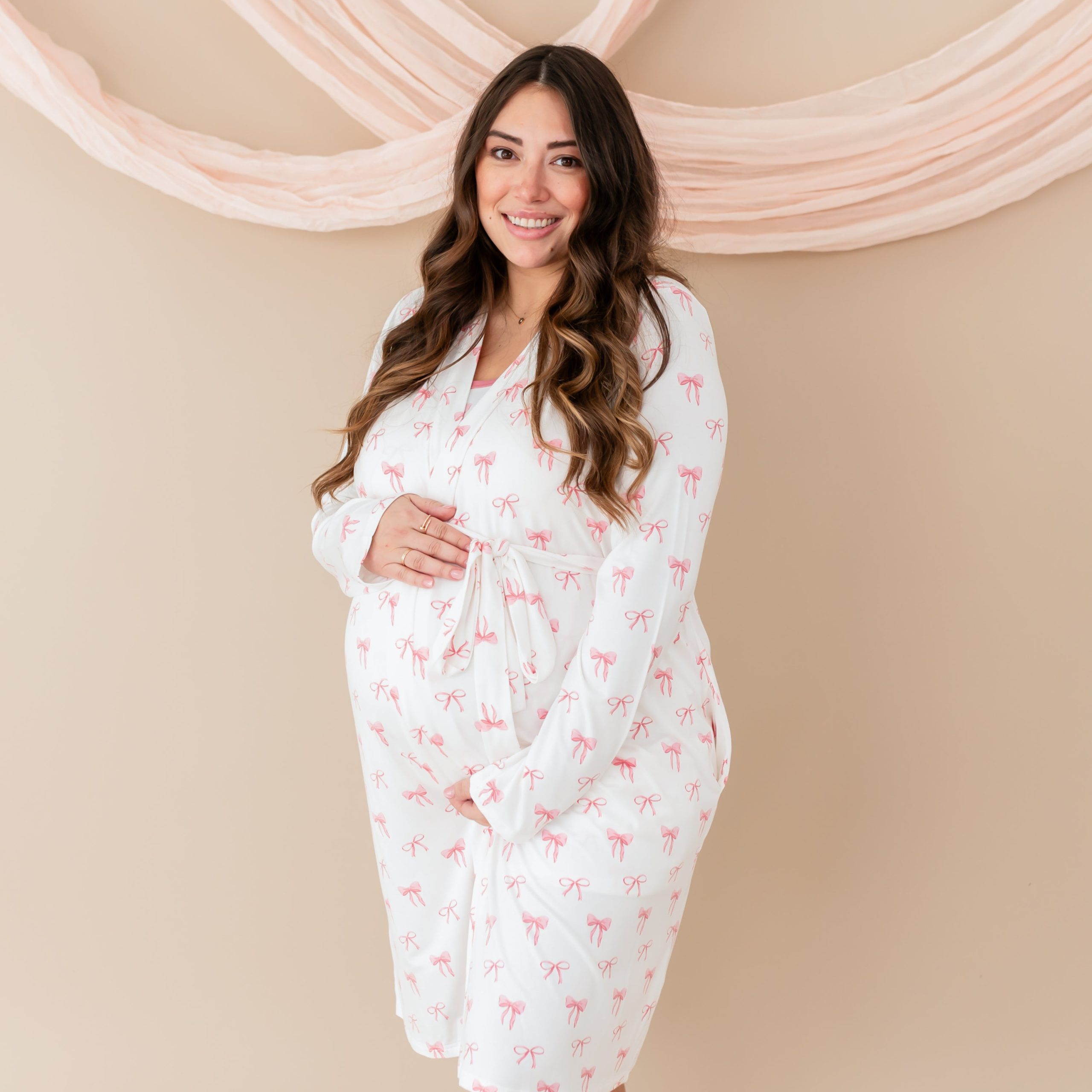 Women's Lounge Robe in Bow - Image 5