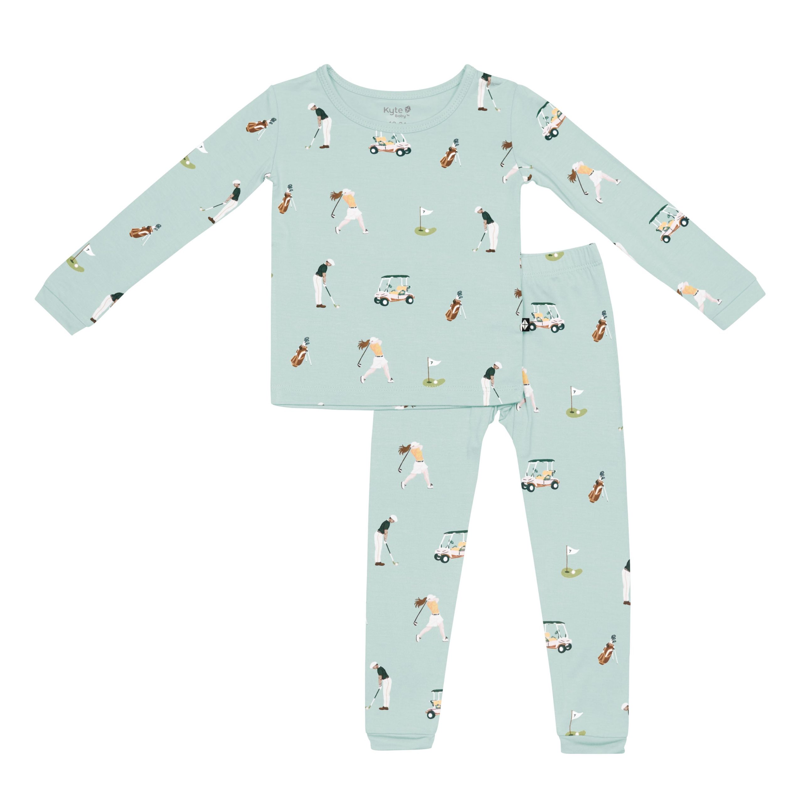 Long Sleeve Pajamas in Golf - Image 2
