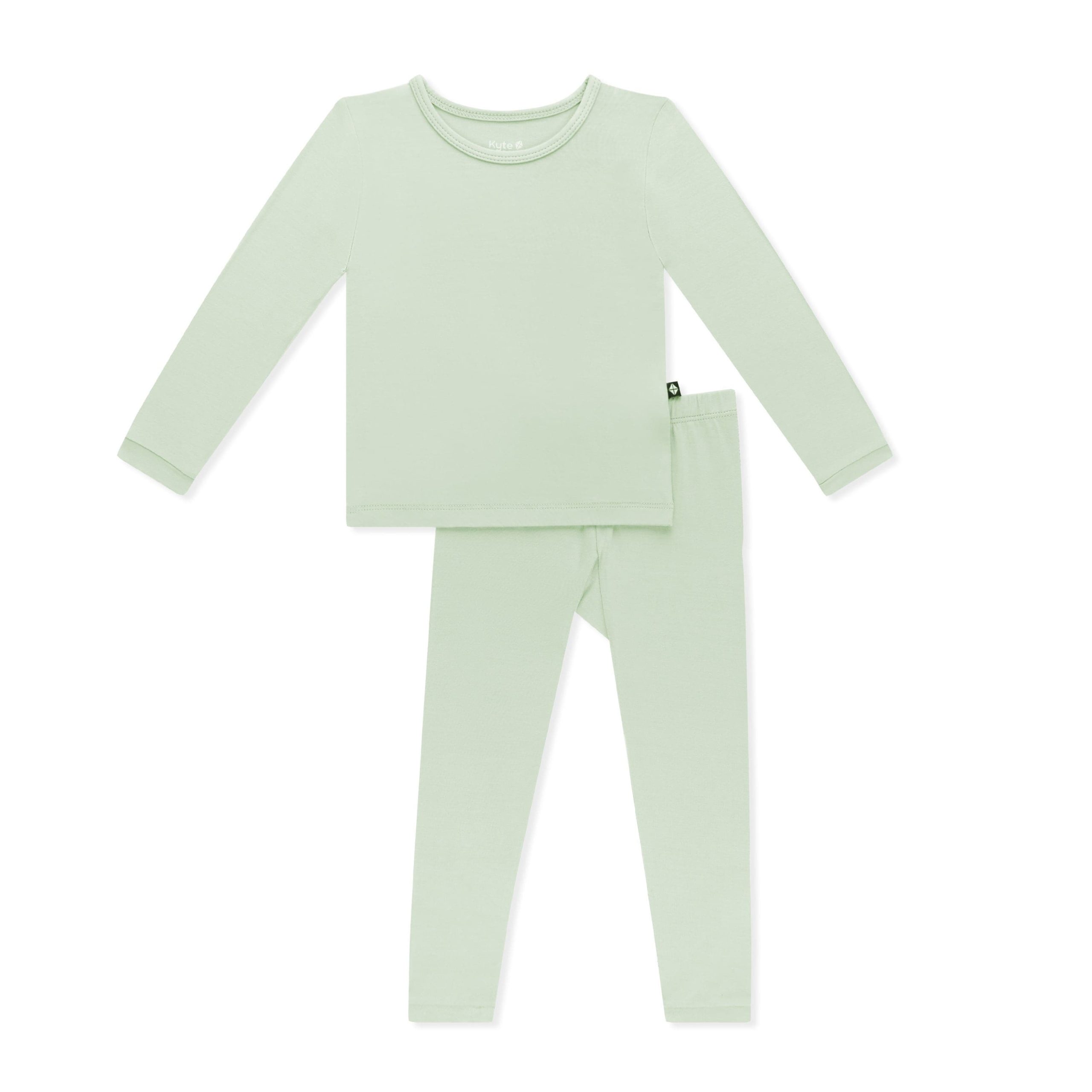 Long Sleeve Pajamas in Basil - Image 2