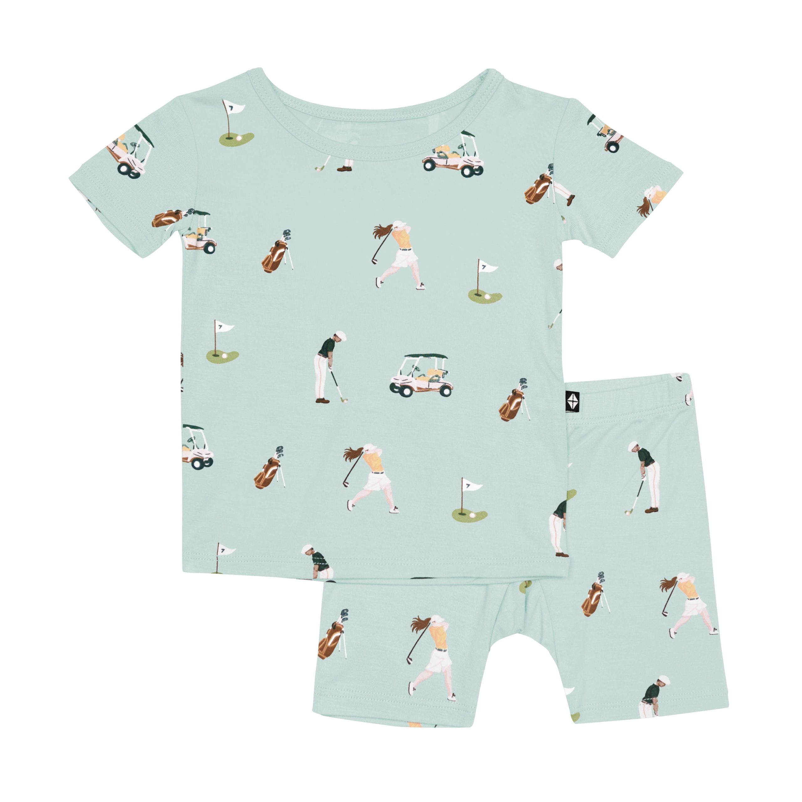 Short Sleeve Pajamas in Golf - Image 2