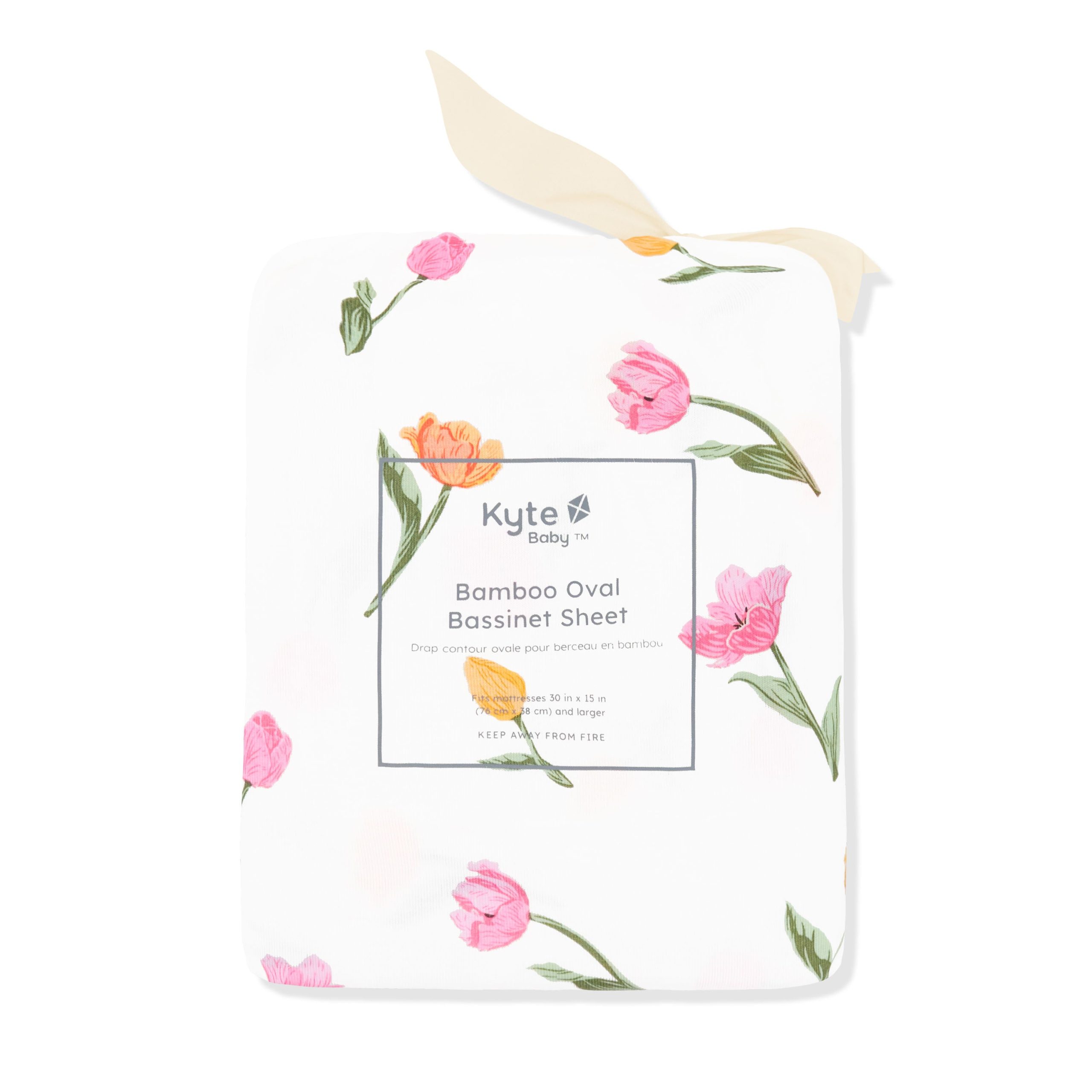 Oval Bassinet Sheet in Tulip - Image 2