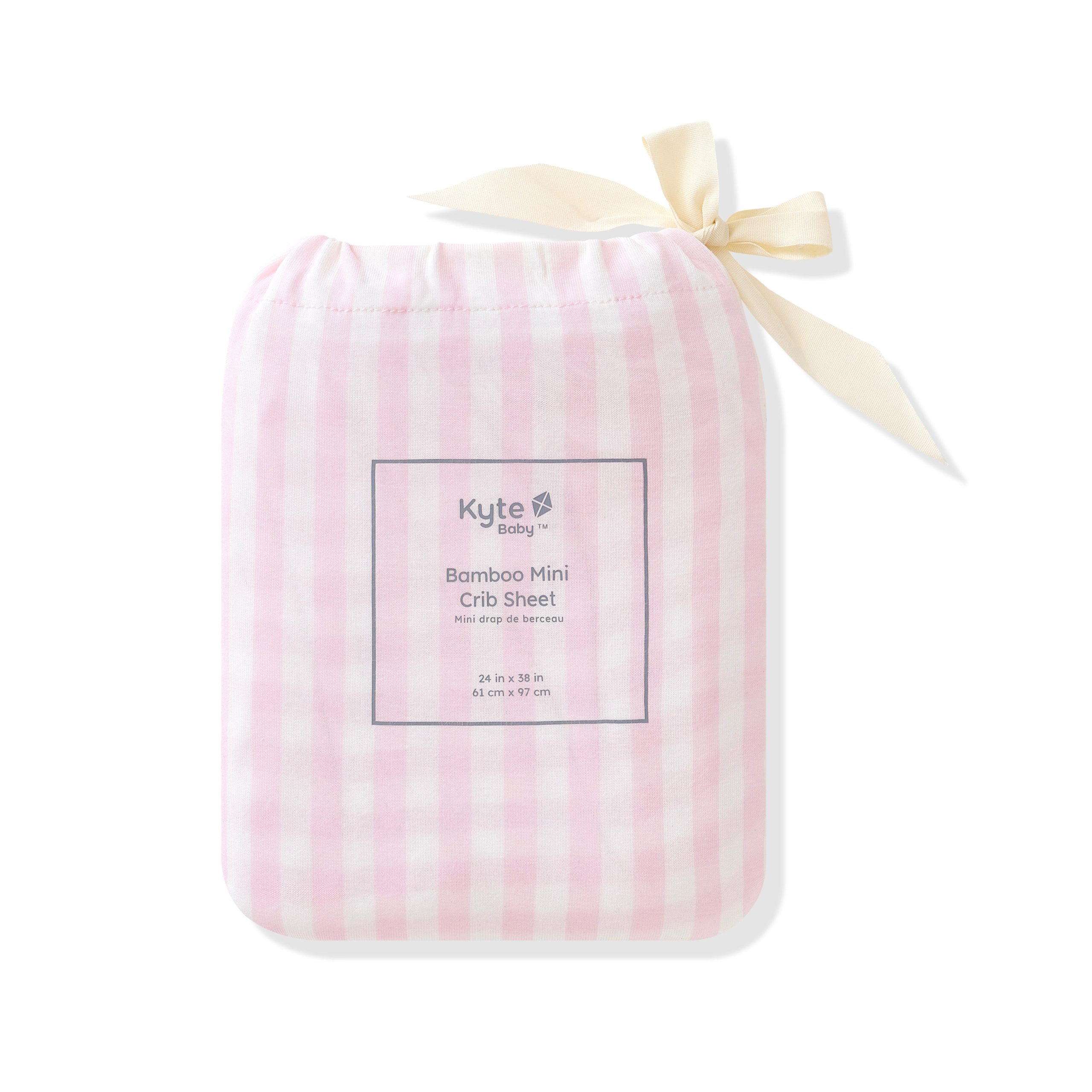 Mini Crib Sheet in Small Sakura Stripe - Image 3