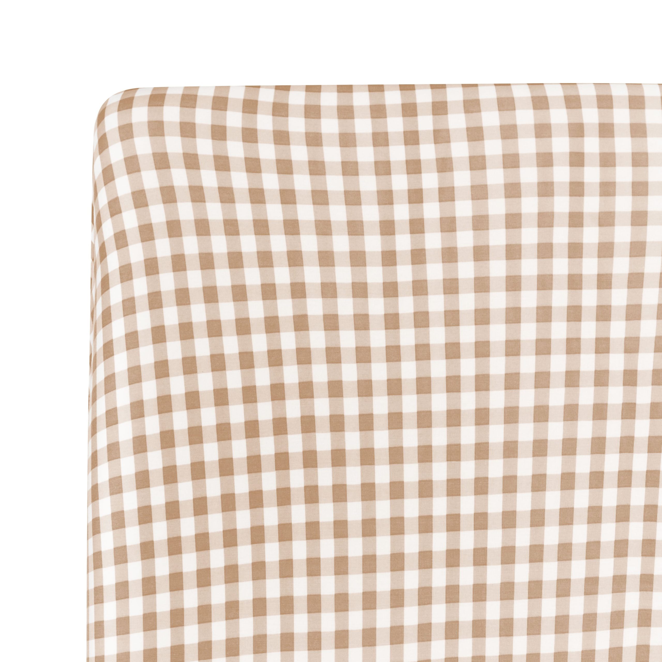 Crib Sheet in Gingham Bisque - Image 3