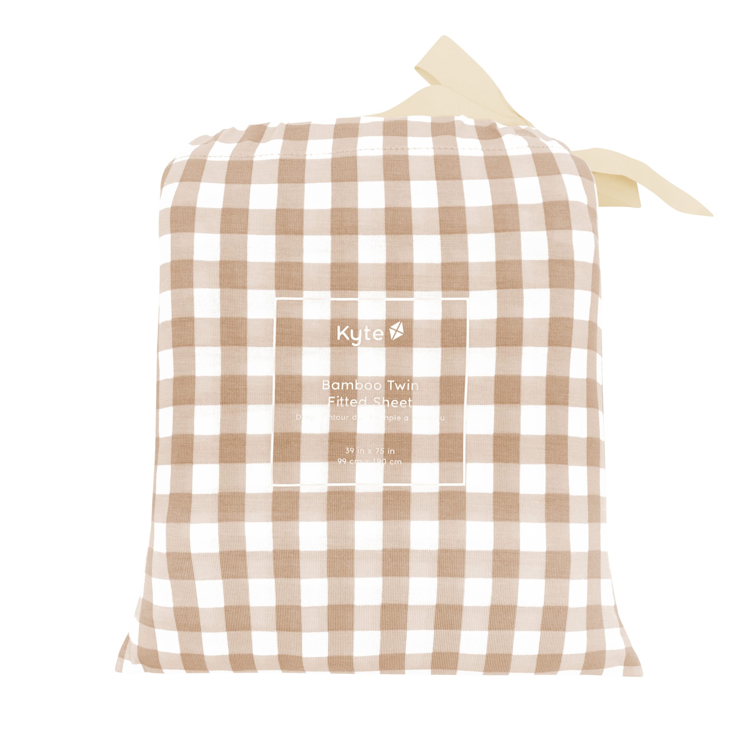 Twin Sheet in Gingham Bisque - Image 3
