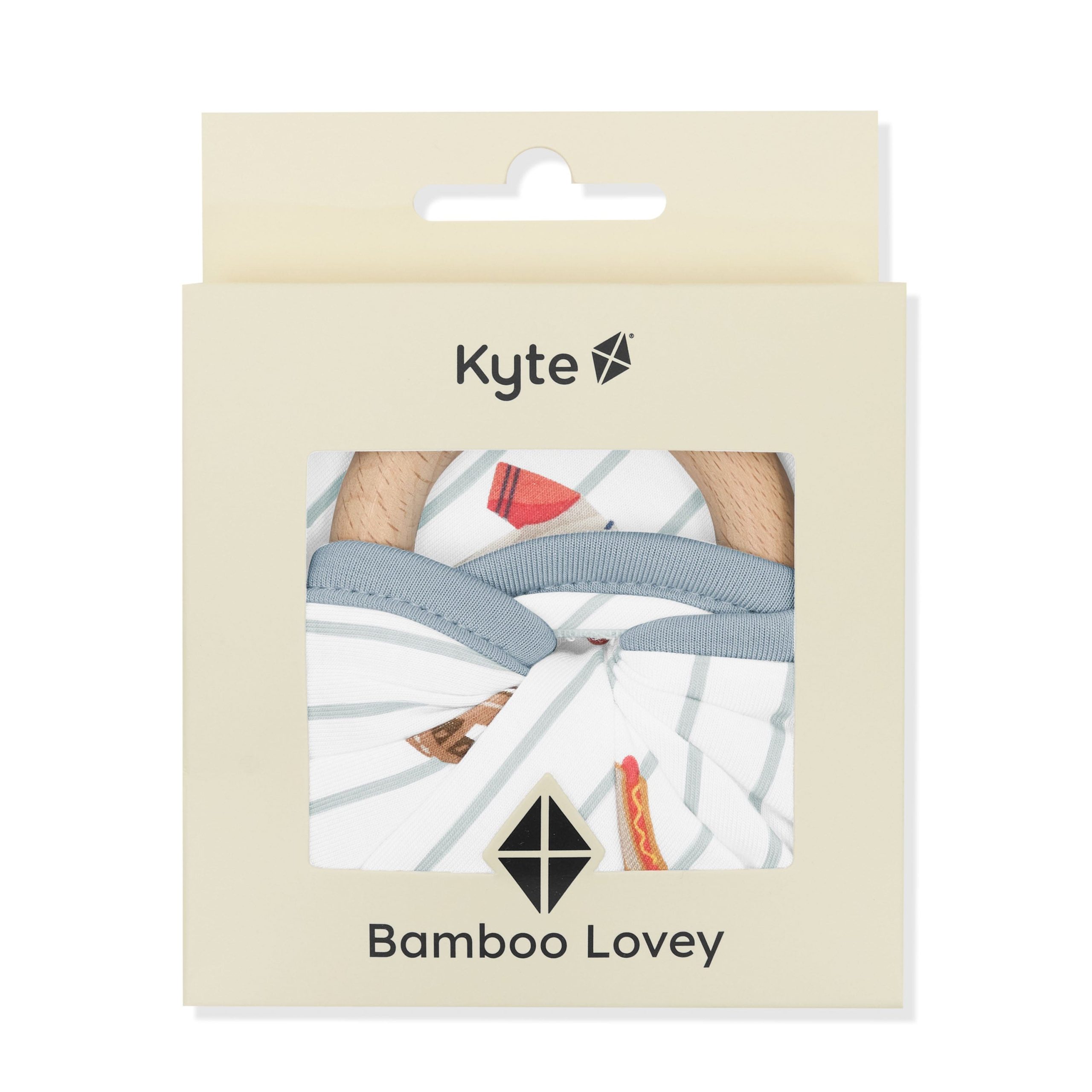 Lovey in Home Run with Removable Wooden Teething Ring - Image 6