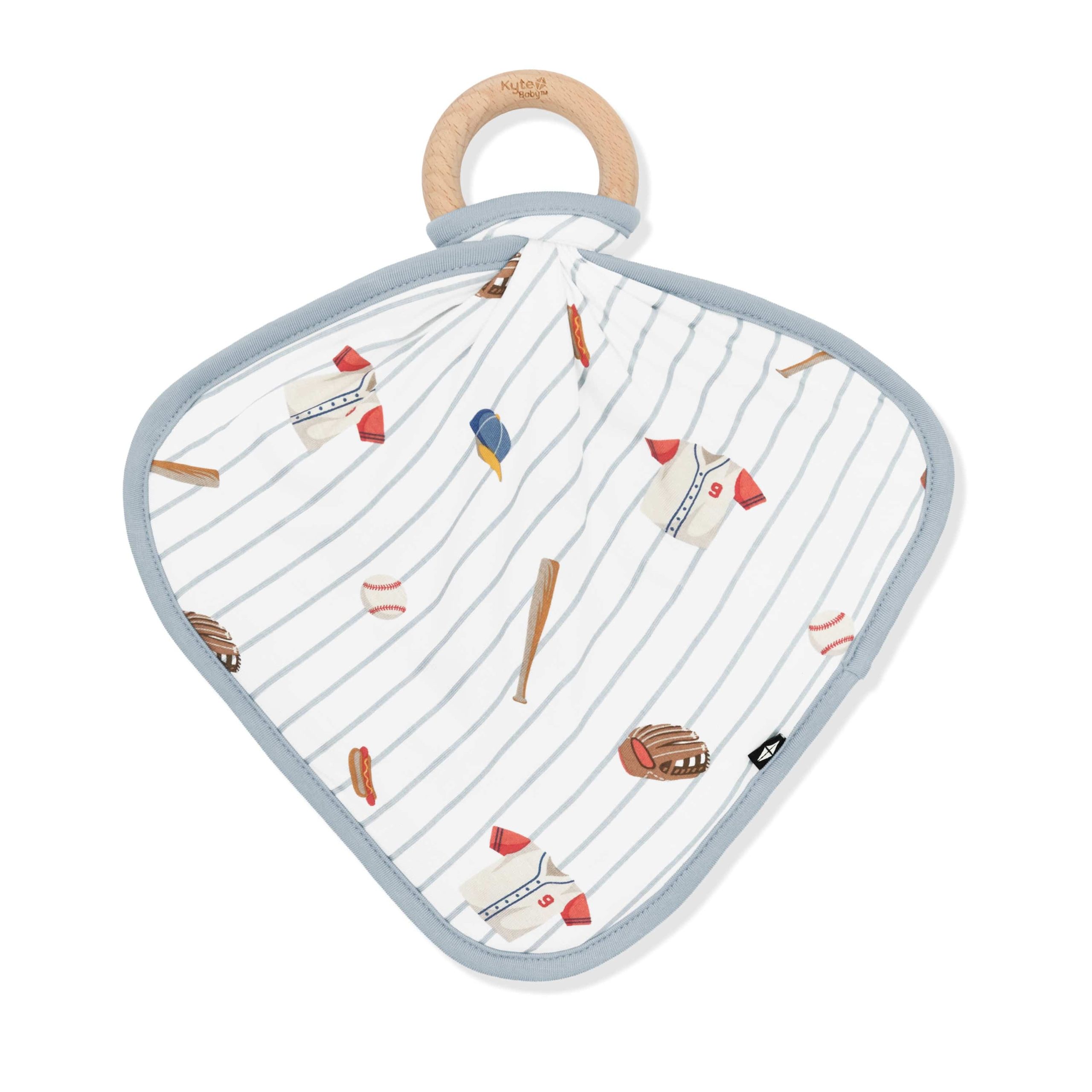 Lovey in Home Run with Removable Wooden Teething Ring - Image 2