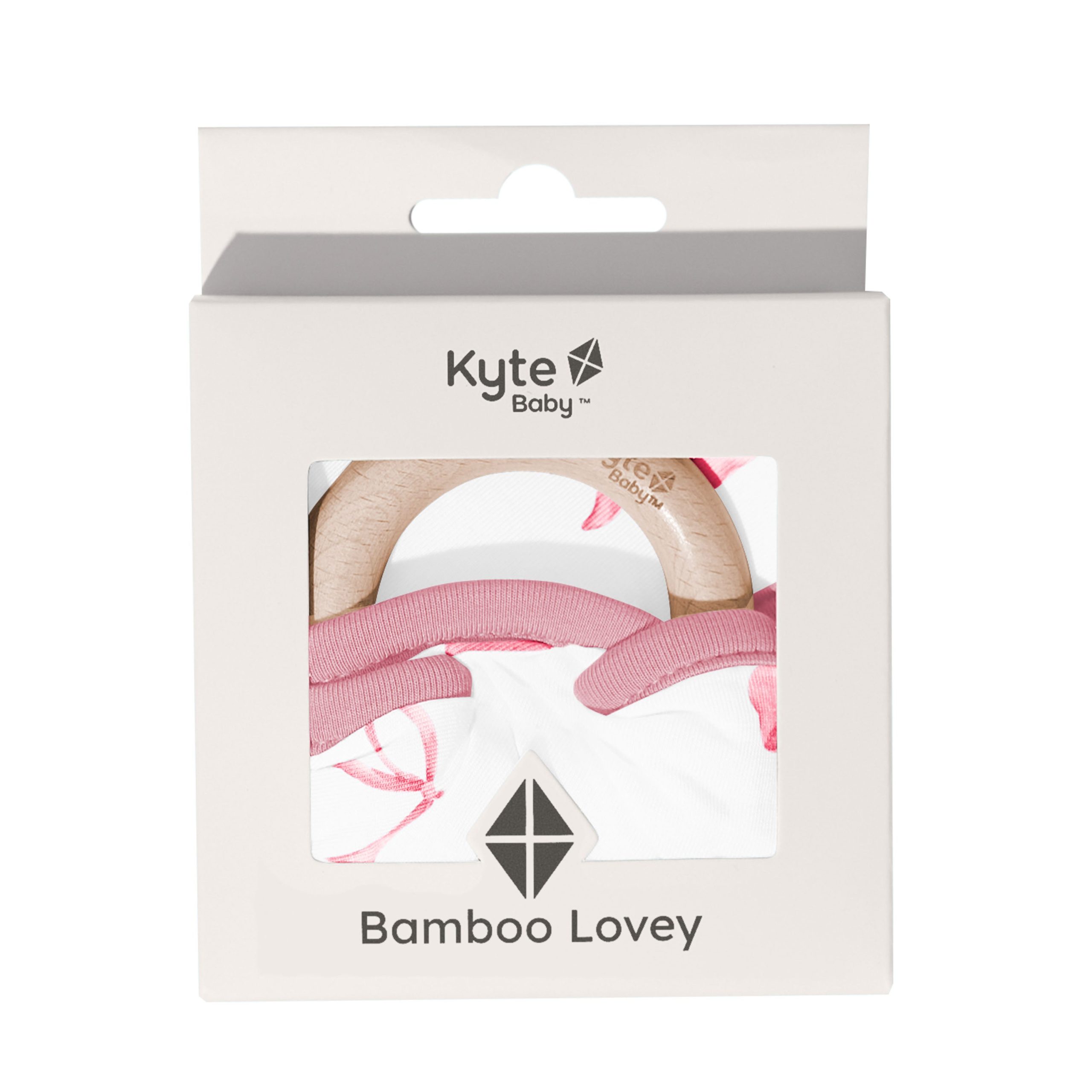 Lovey in Bow with Removable Wooden Teething Ring - Image 3