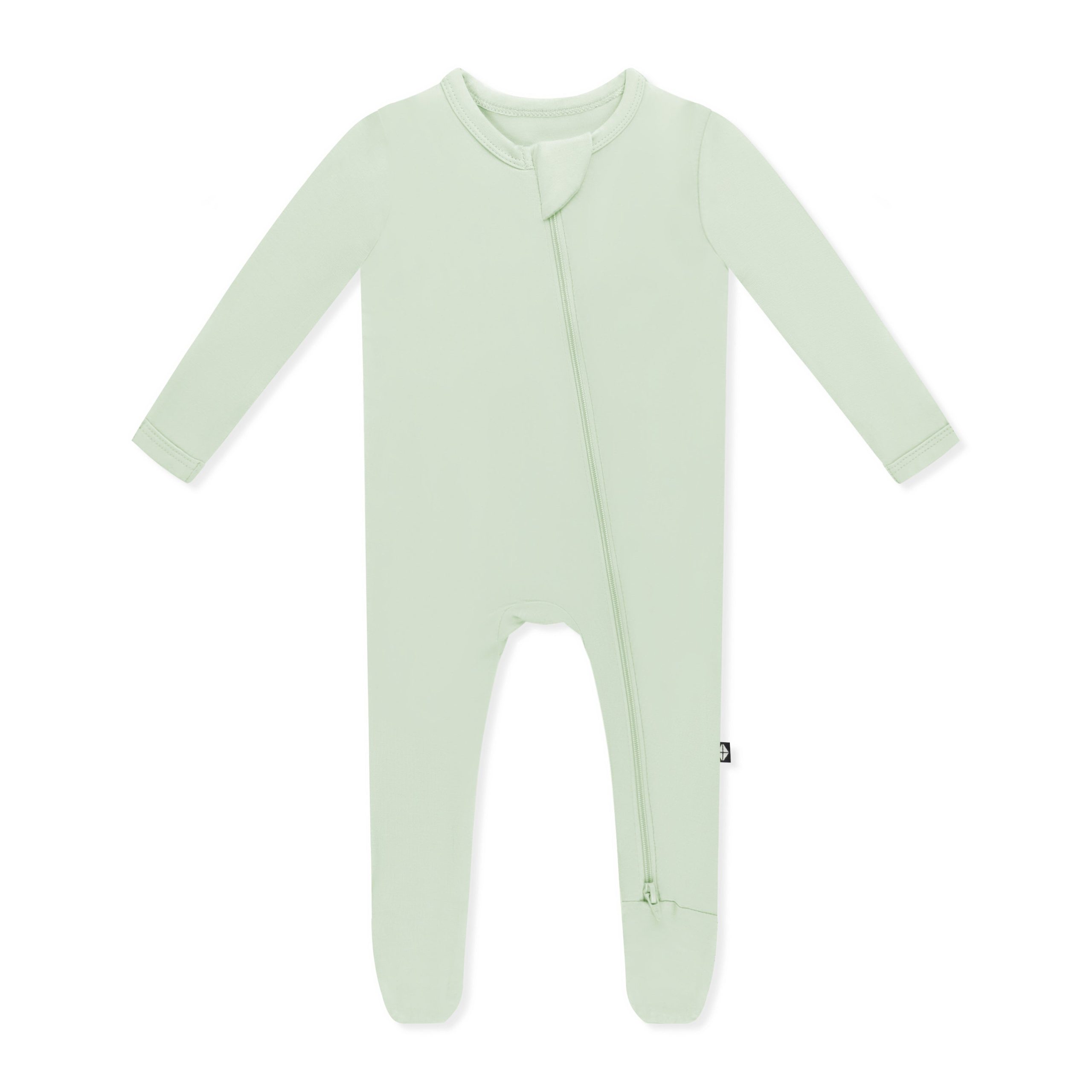 Zippered Footie in Basil - Image 2