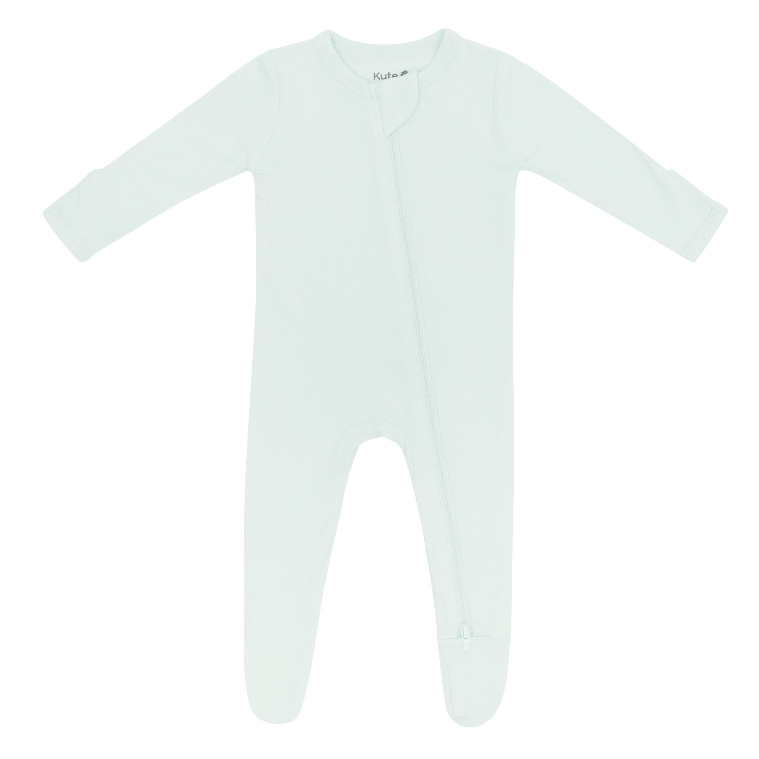 Zippered Footie in Dew - Image 2