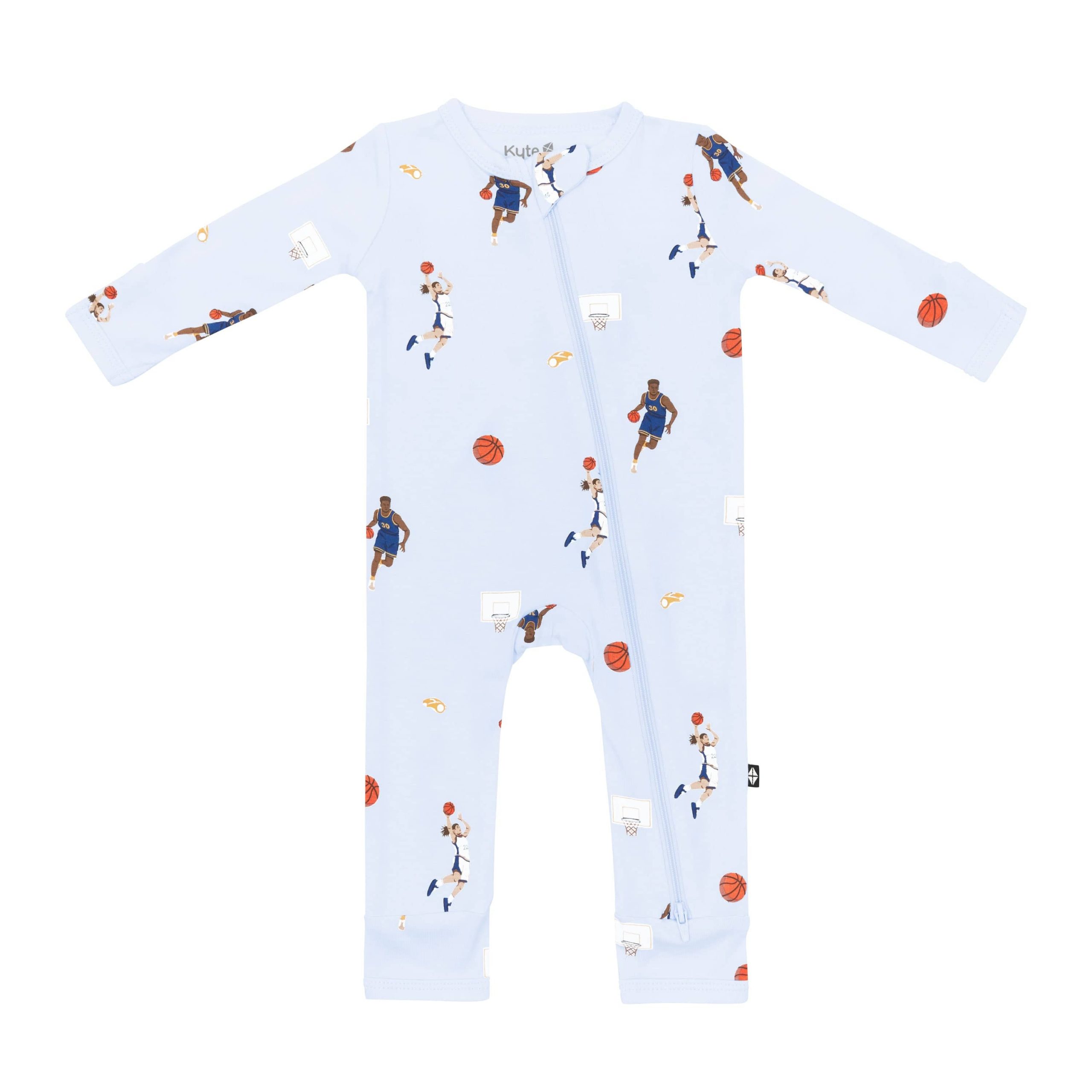 Zippered Romper in Basketball - Image 2