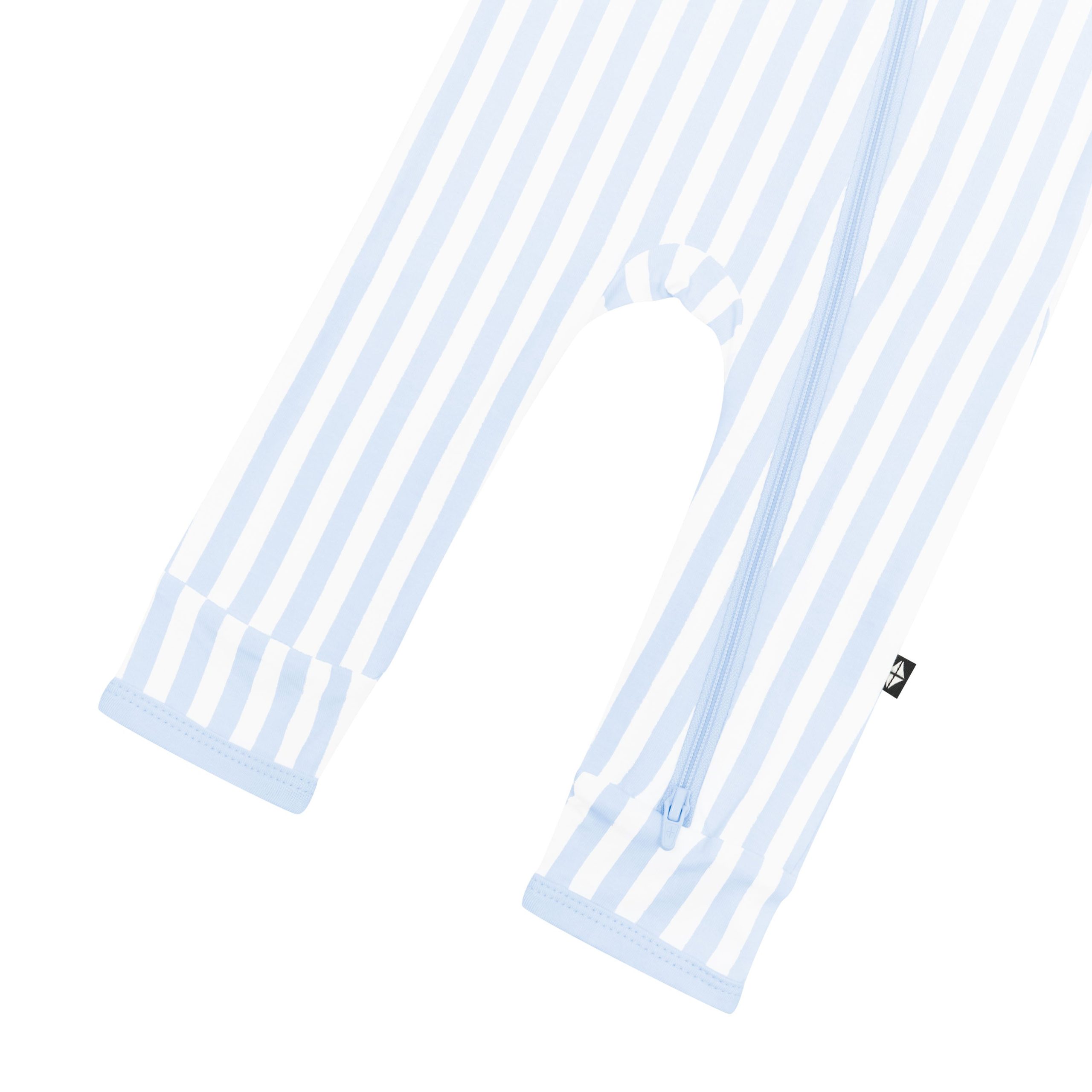 Zippered Romper in Small Mist Stripe - Image 6