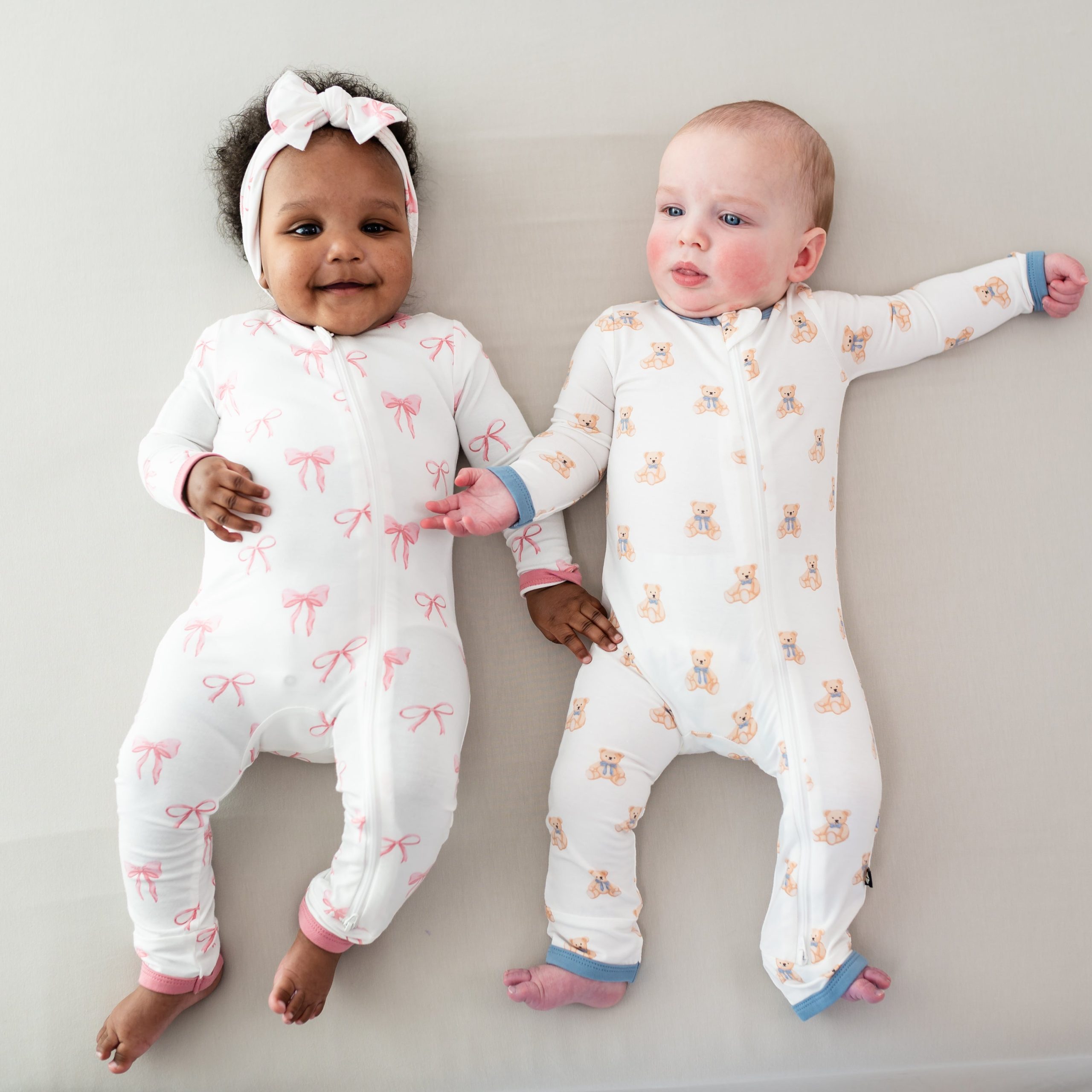 Zippered Romper in Teddy Bear - Image 3