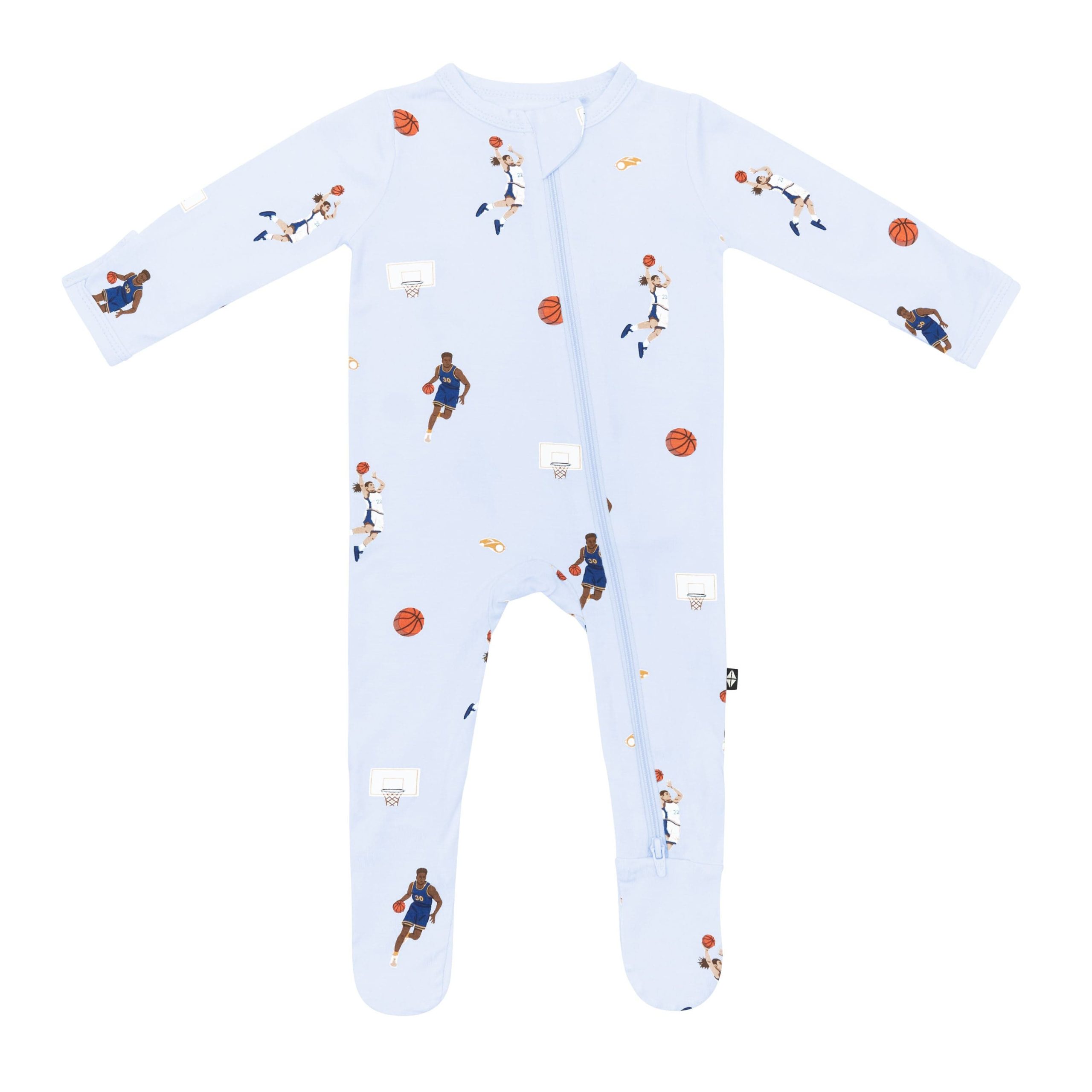 Zippered Footie in Basketball - Image 2