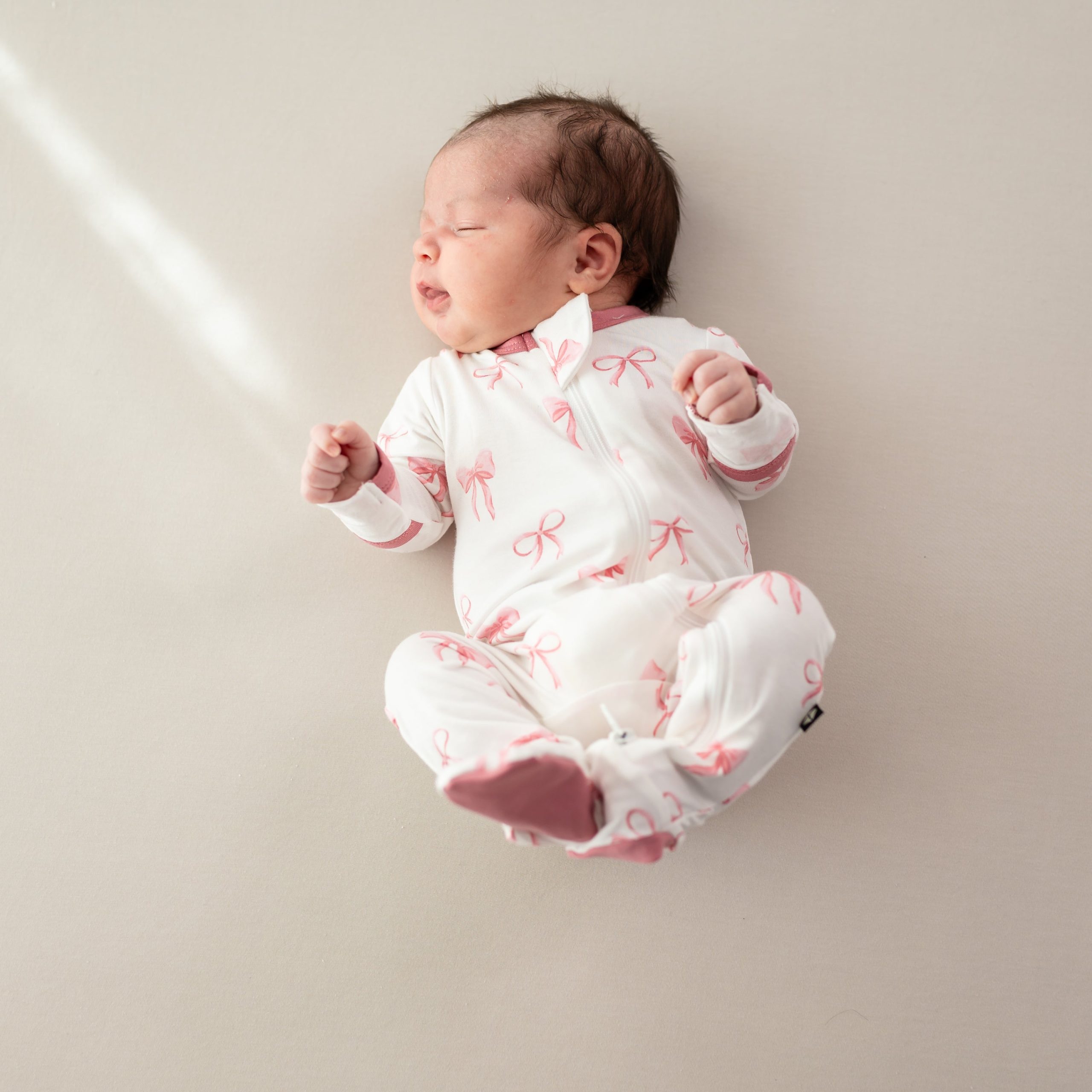 Zippered Footie in Bow - Image 5