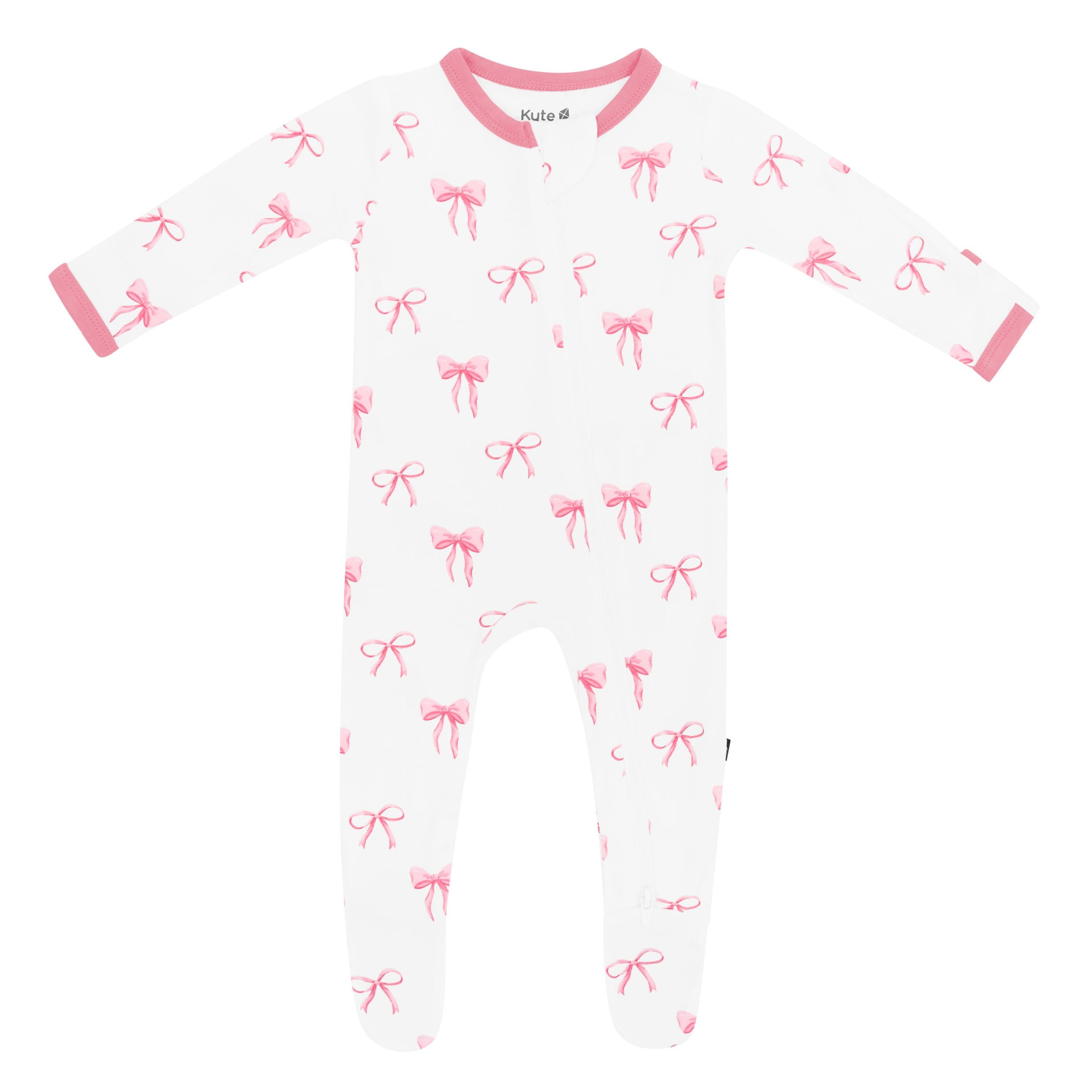 Zippered Footie in Bow - Image 2