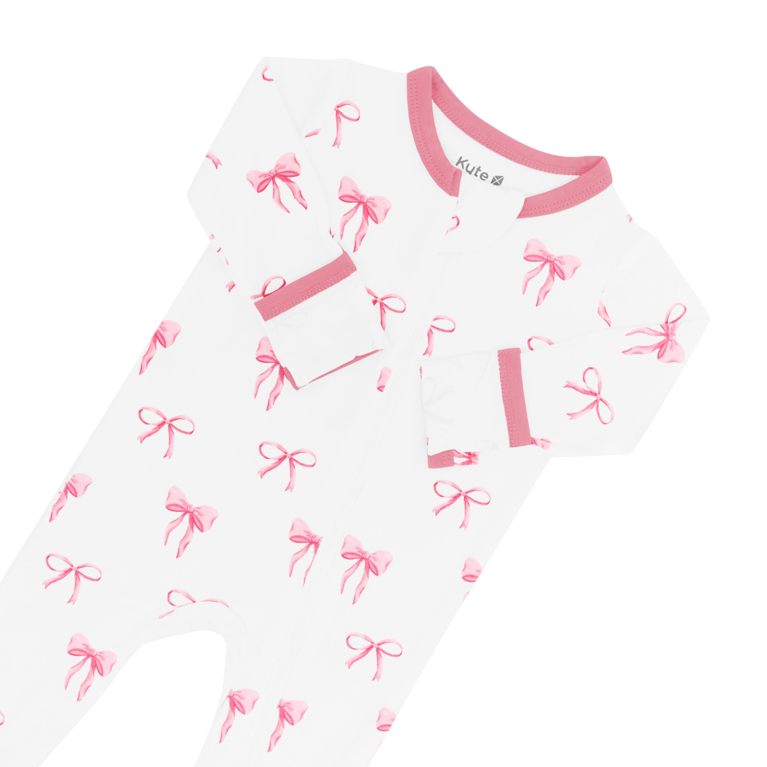 Zippered Footie in Bow - Image 8