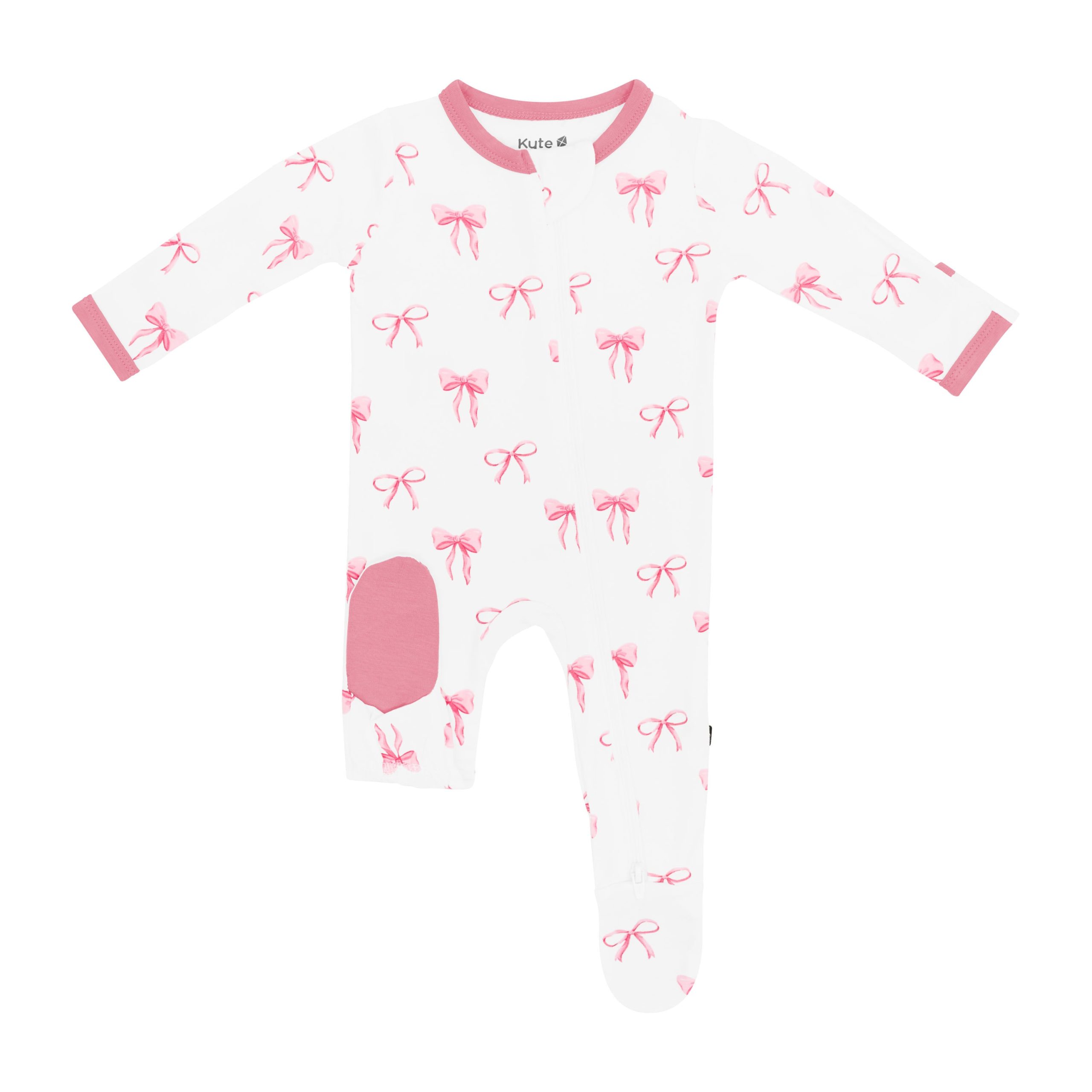 Zippered Footie in Bow - Image 9