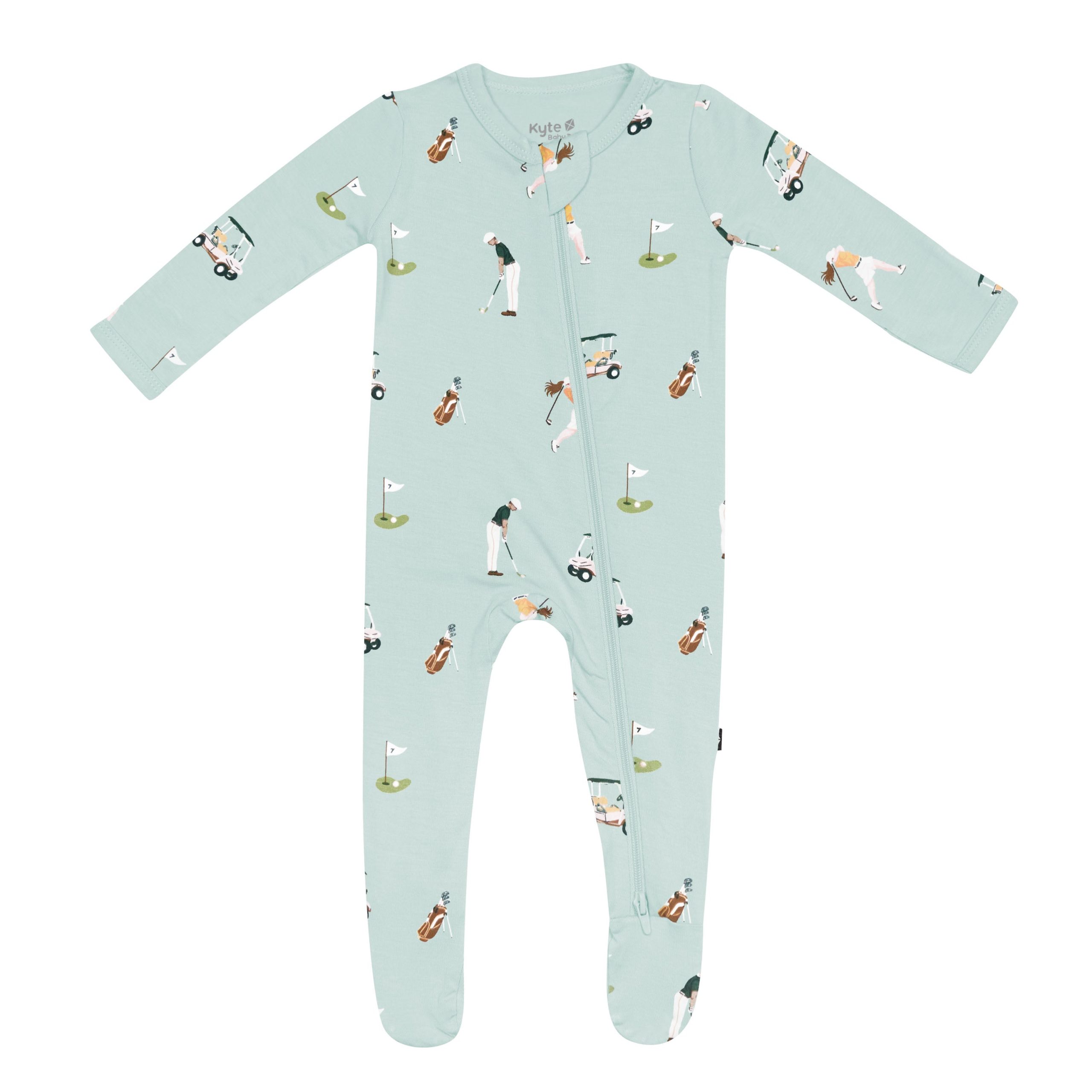 Zippered Footie in Golf - Image 2