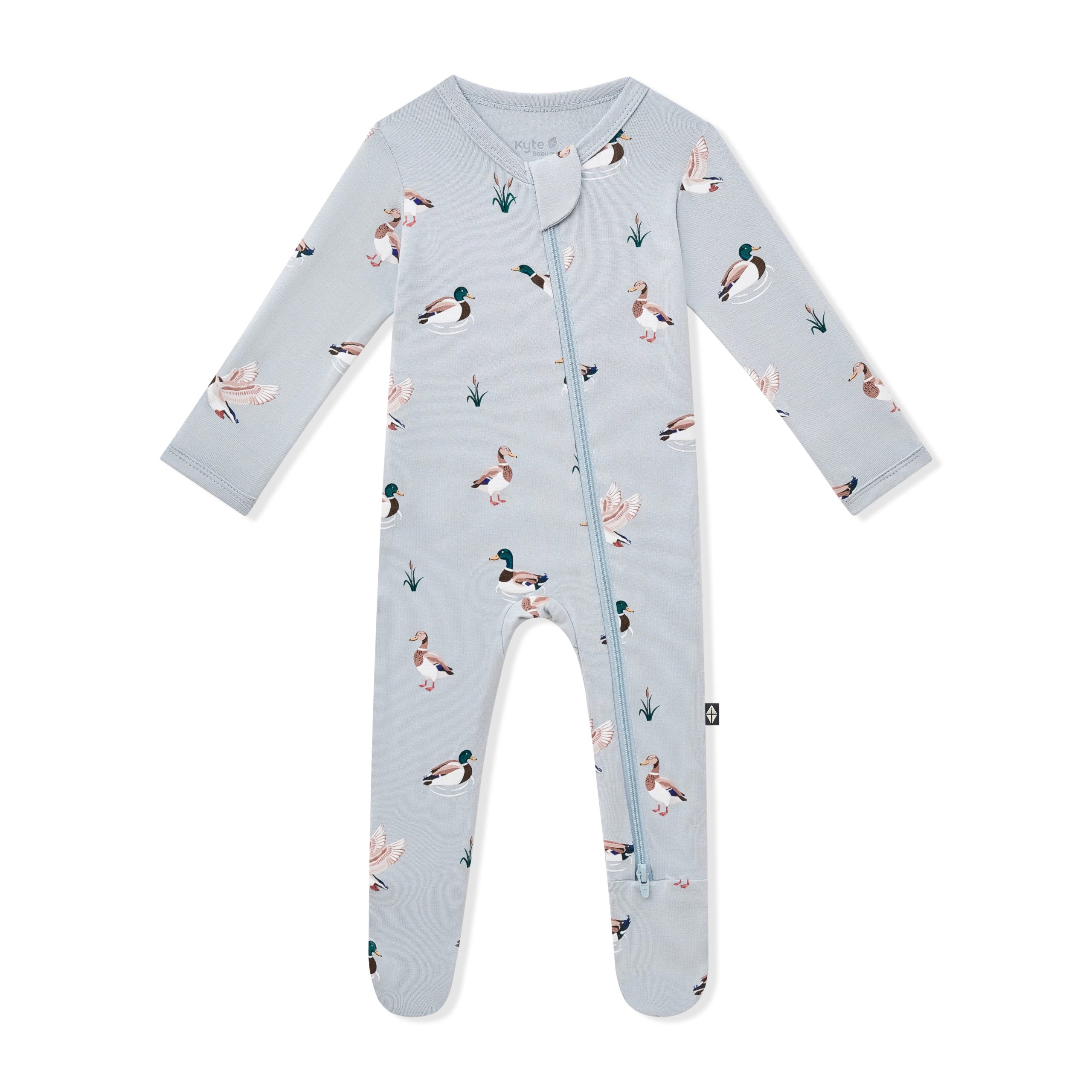 Zippered Footie in Mallard Duck - Image 2