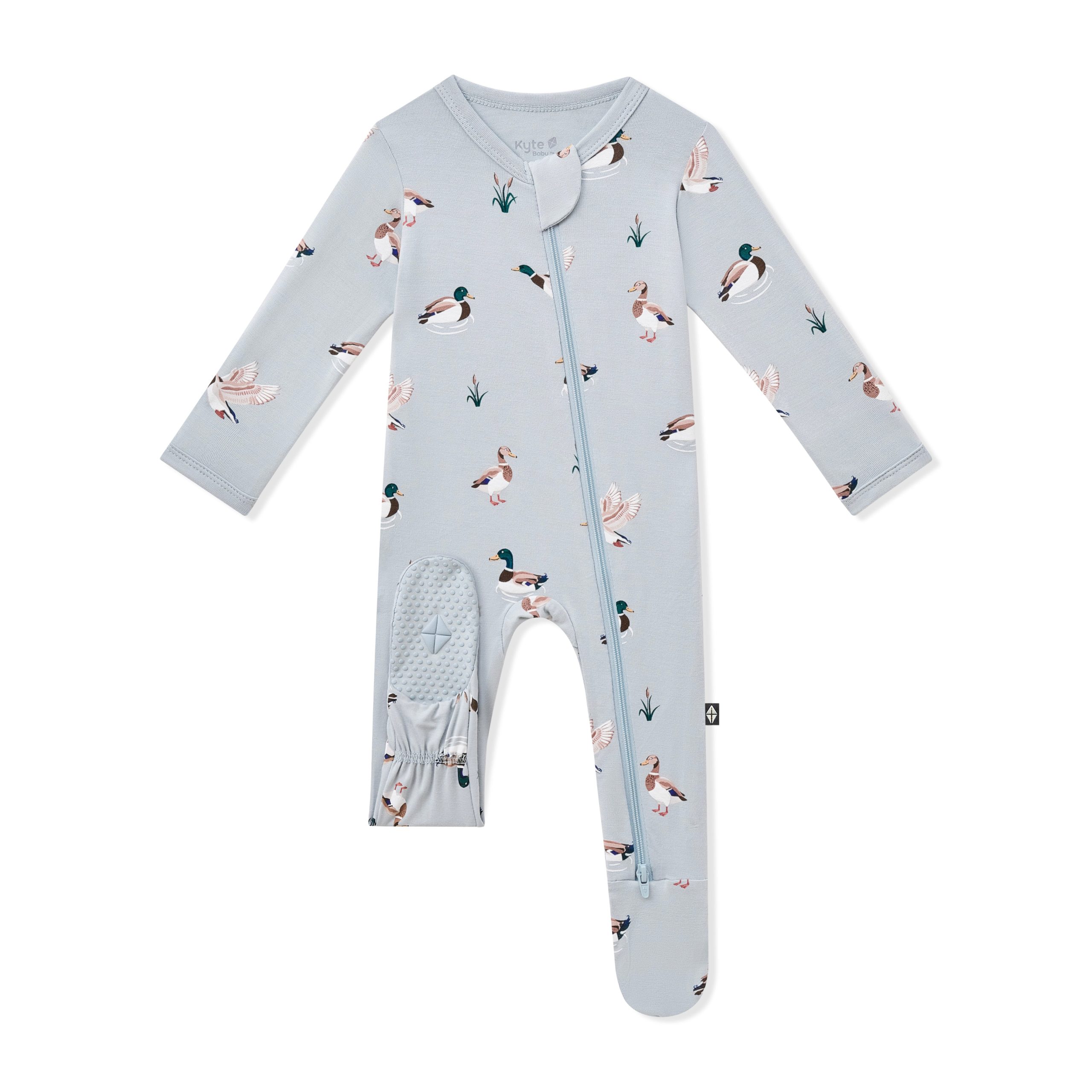 Zippered Footie in Mallard Duck - Image 7