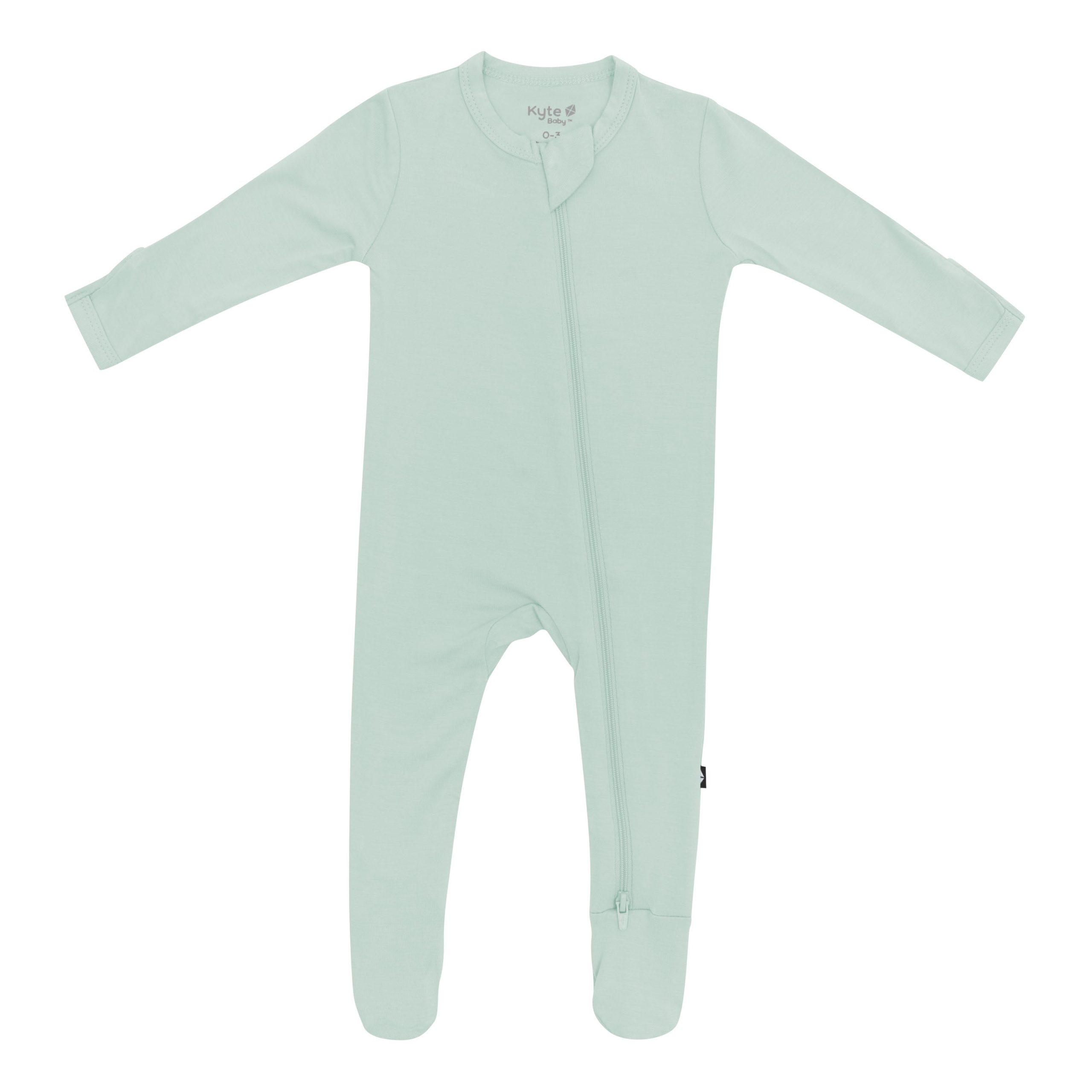 Zippered Footie in Sage - Image 2
