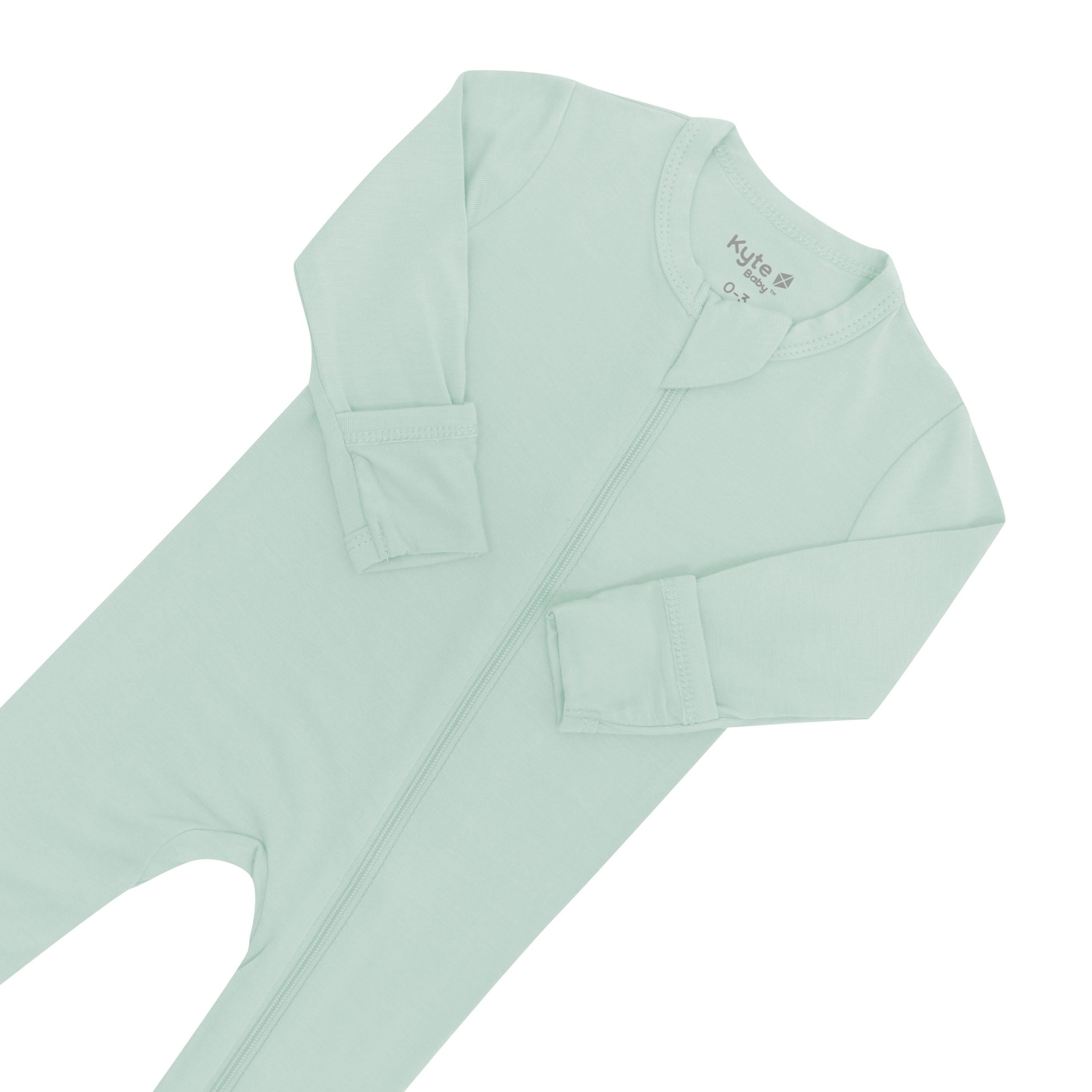 Zippered Footie in Sage - Image 11