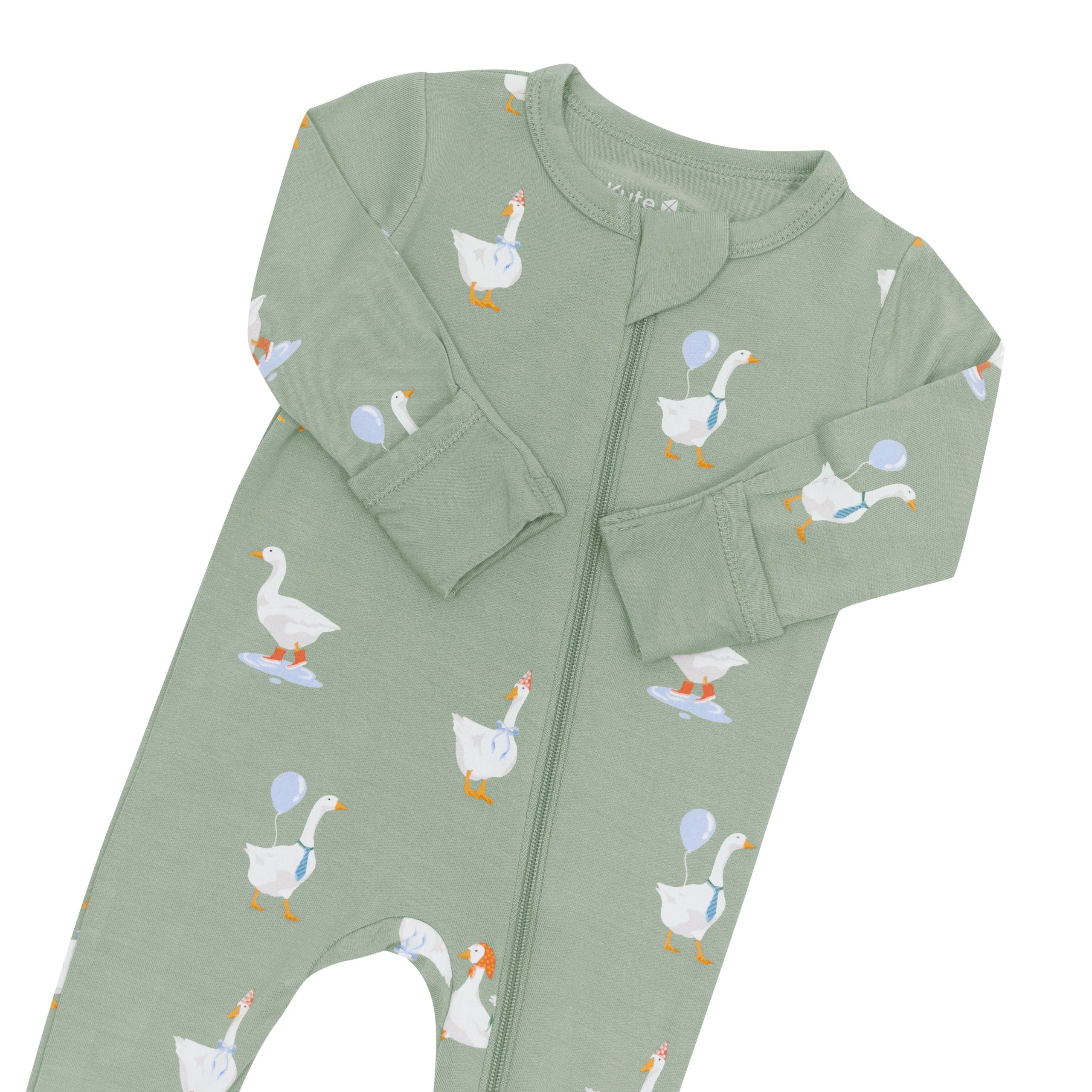 Zippered Footie in Silly Goose - Image 5