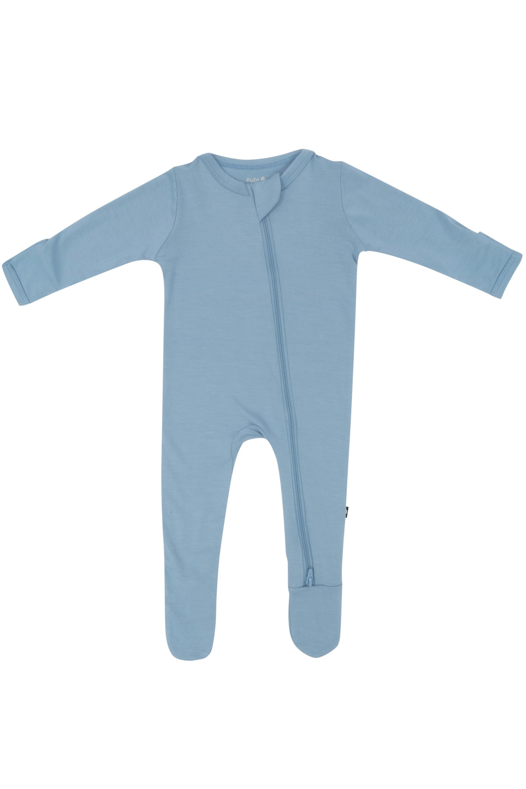 Zippered Footie in Slate - Image 2