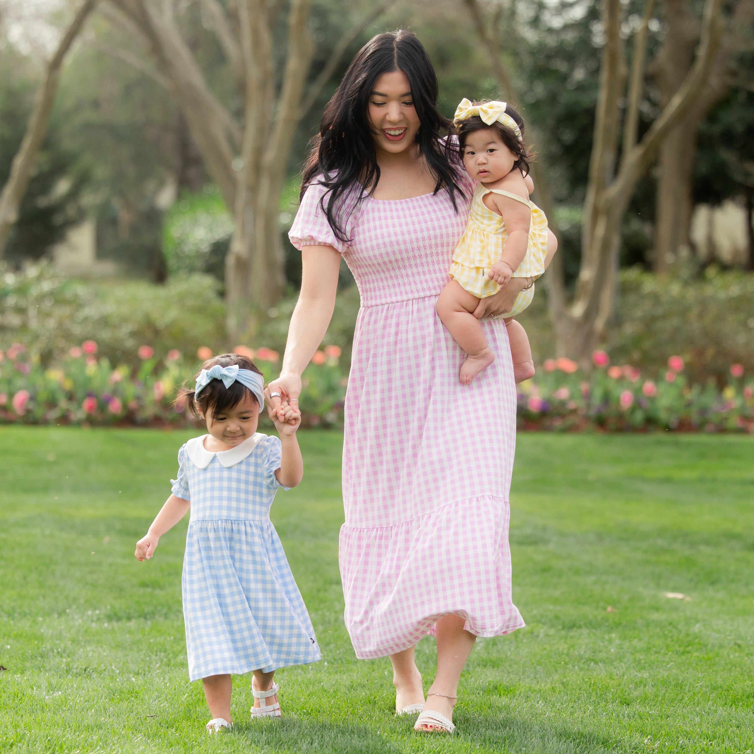 Peter Pan Collar Dress in Gingham Breeze - Image 3