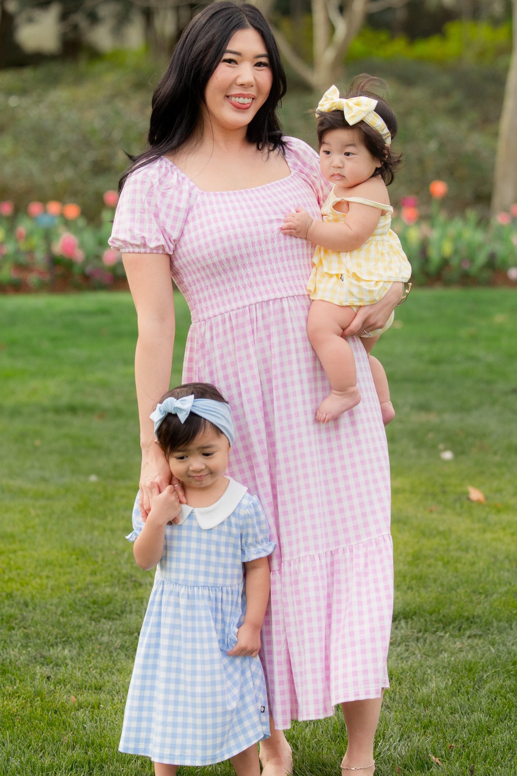 Women's Smocked Dress in Gingham Thistle - Image 2