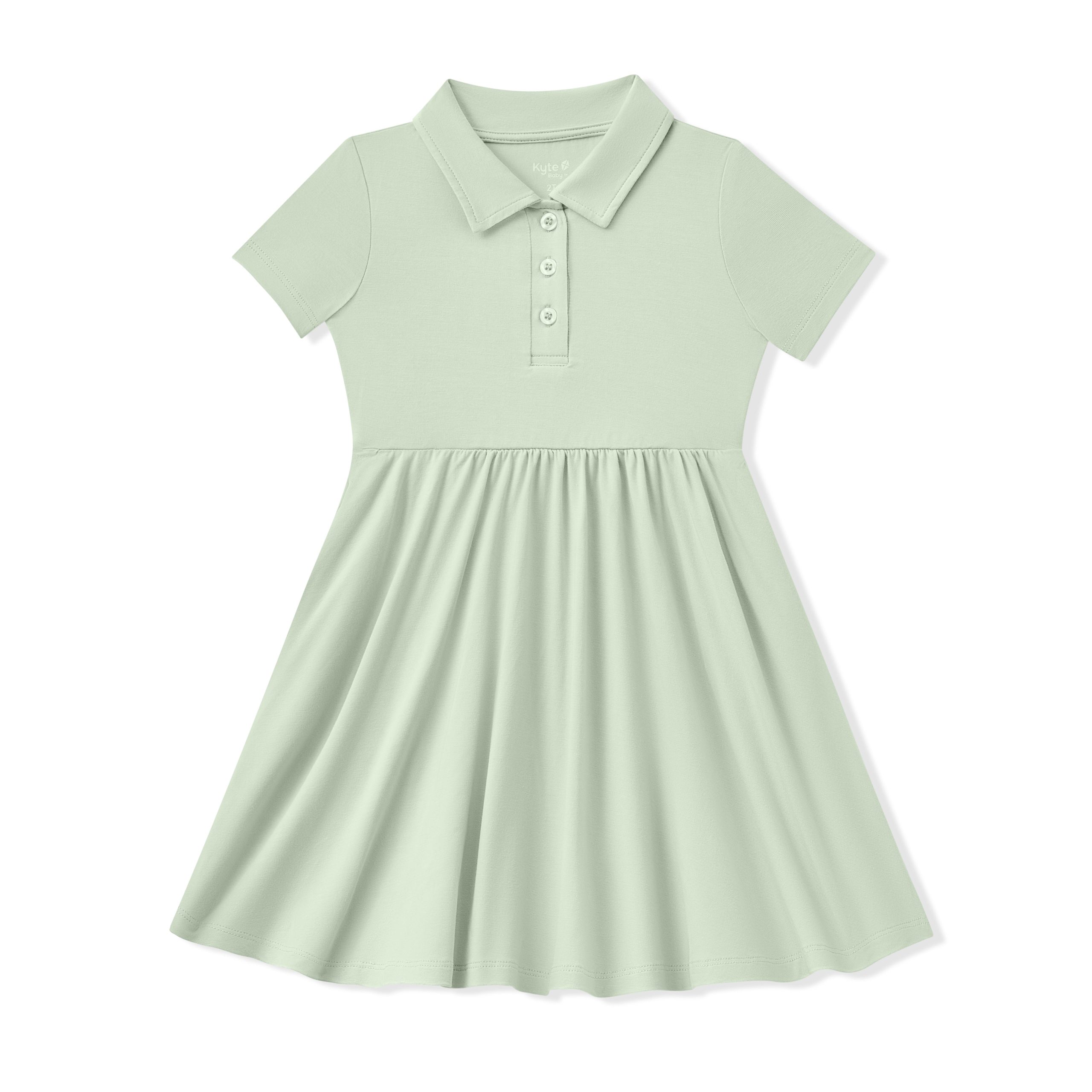 Polo Dress in Basil - Image 2