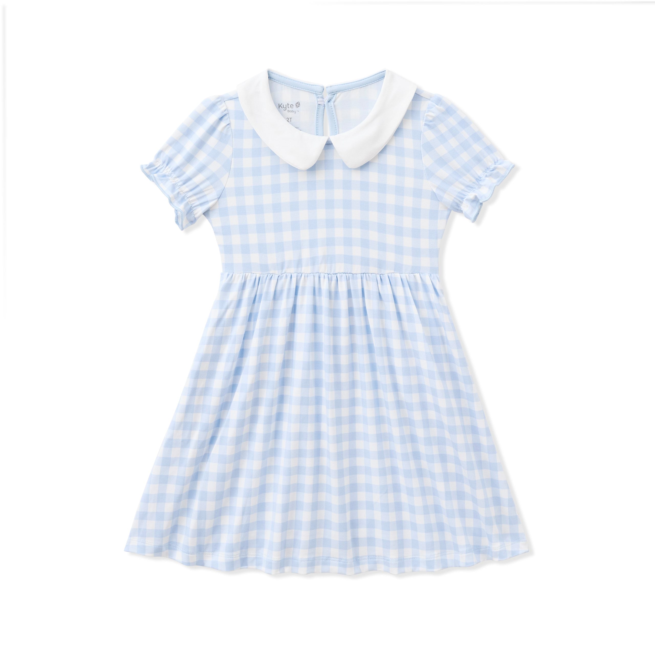 Peter Pan Collar Dress in Gingham Breeze - Image 2