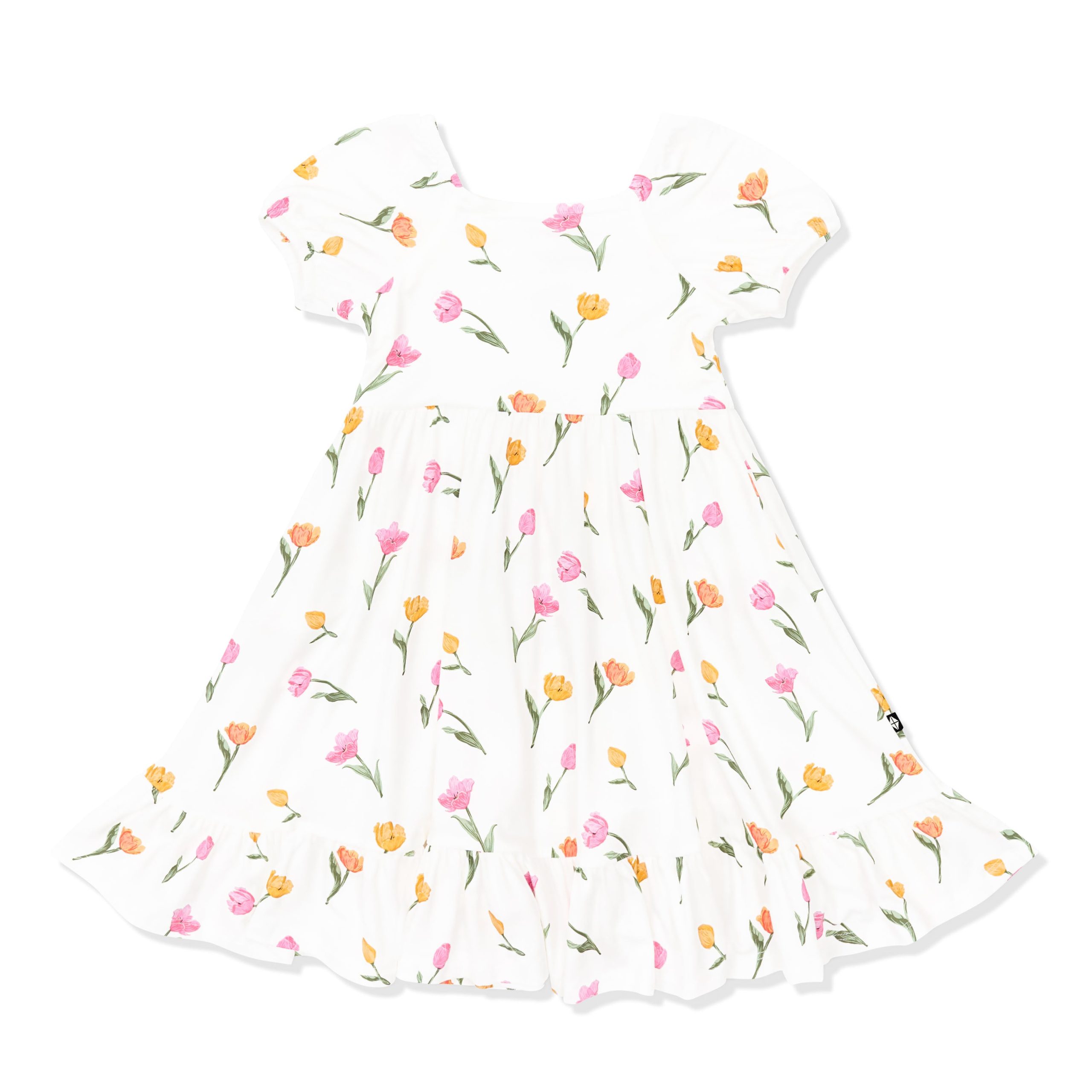 Puff Sleeve Twirl Dress in Tulip - Image 2