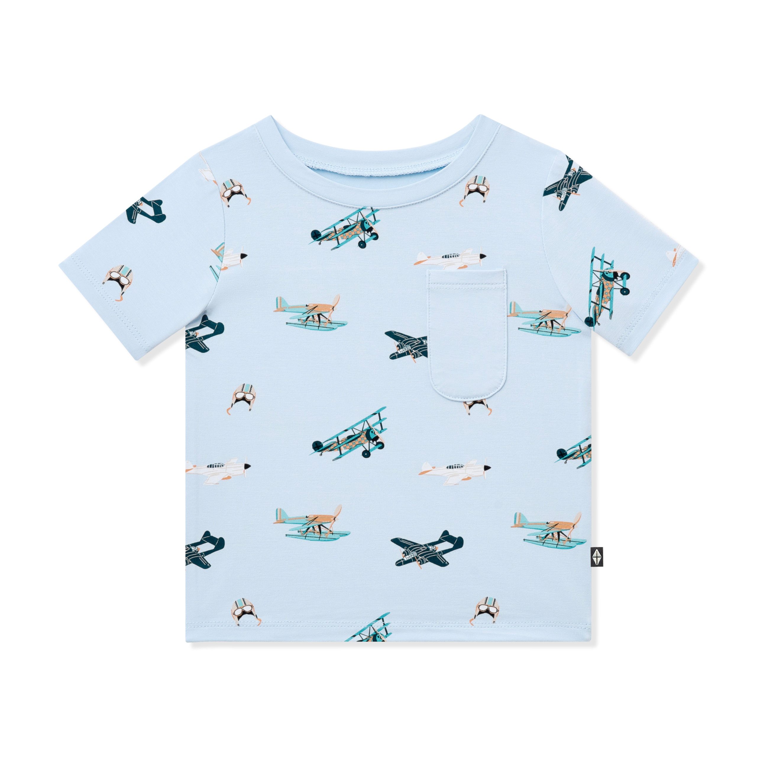 Toddler Crew Neck Tee in Take Off - Image 2