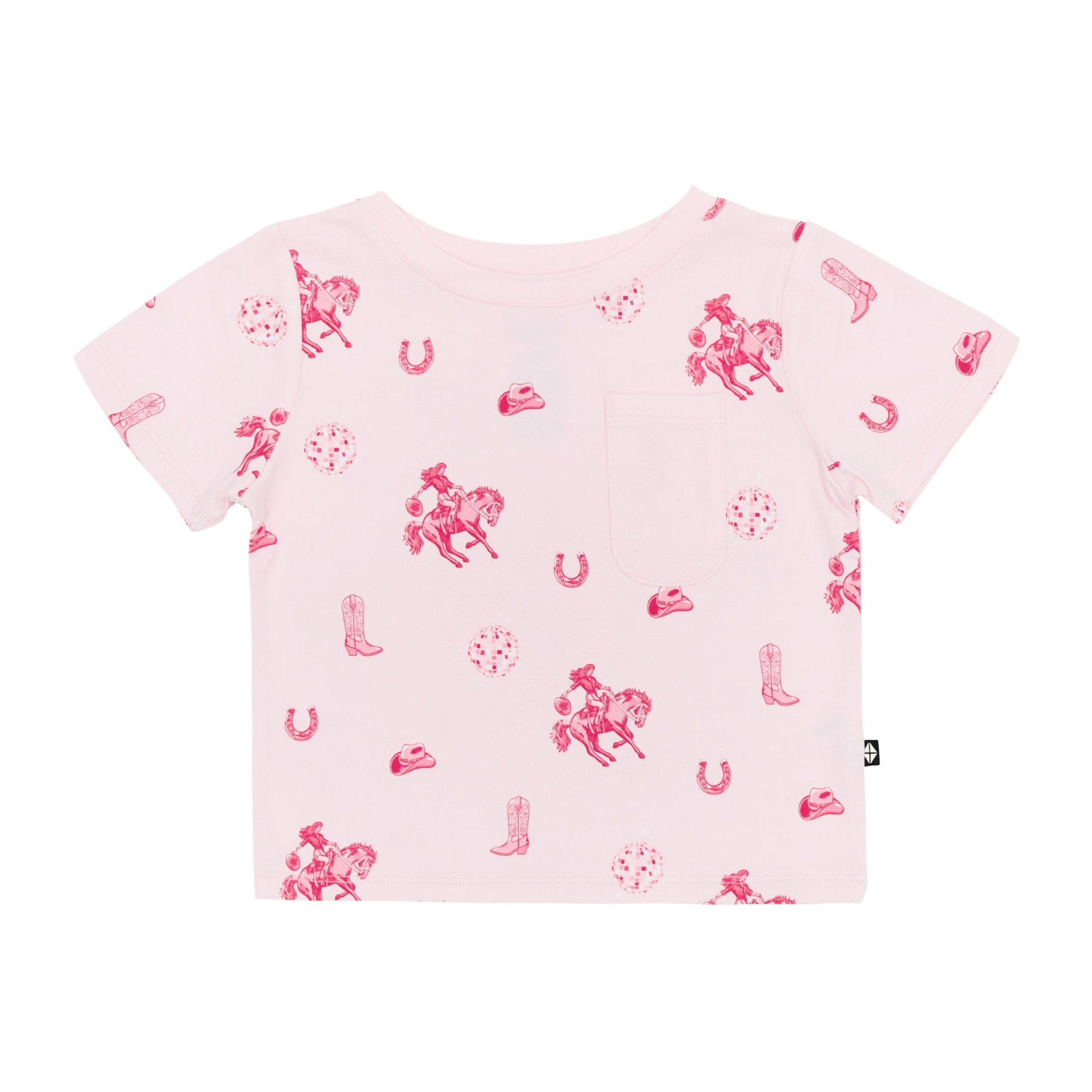 Toddler Crew Neck Tee in Disco Cowgirl - Image 2