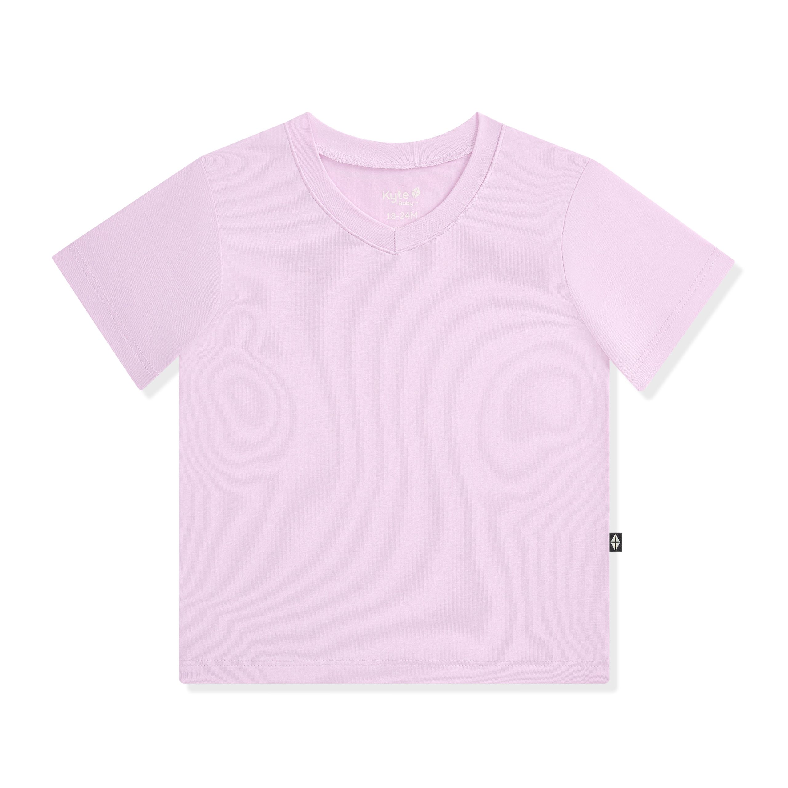 Toddler V-Neck Tee in Thistle