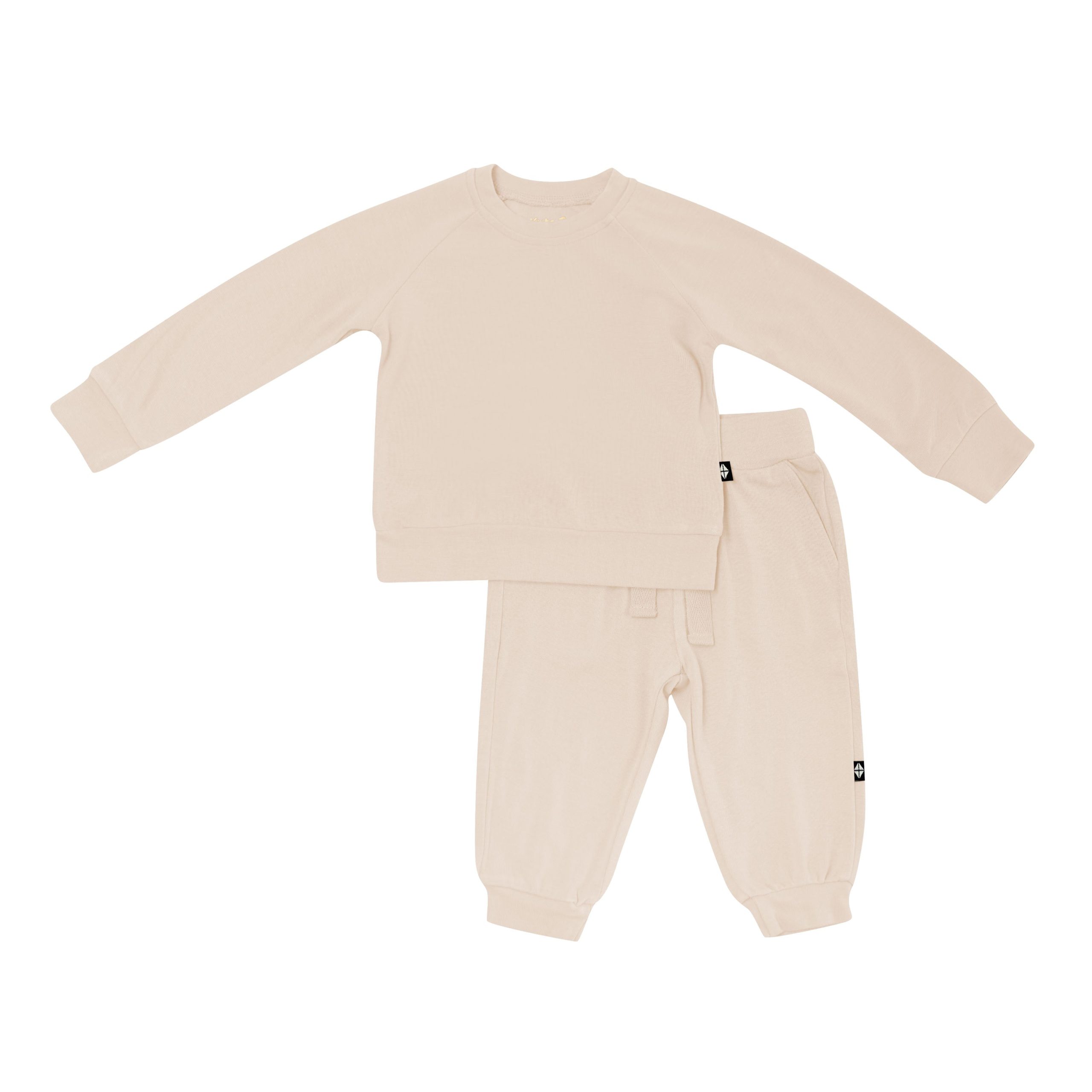 Bamboo Jersey Jogger Set in Bisque - Image 2