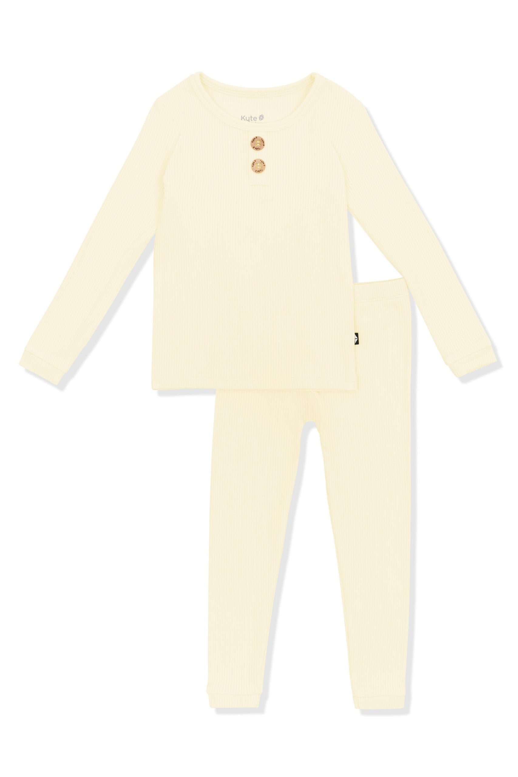 Ribbed Henley Set in Chamomile - Image 2