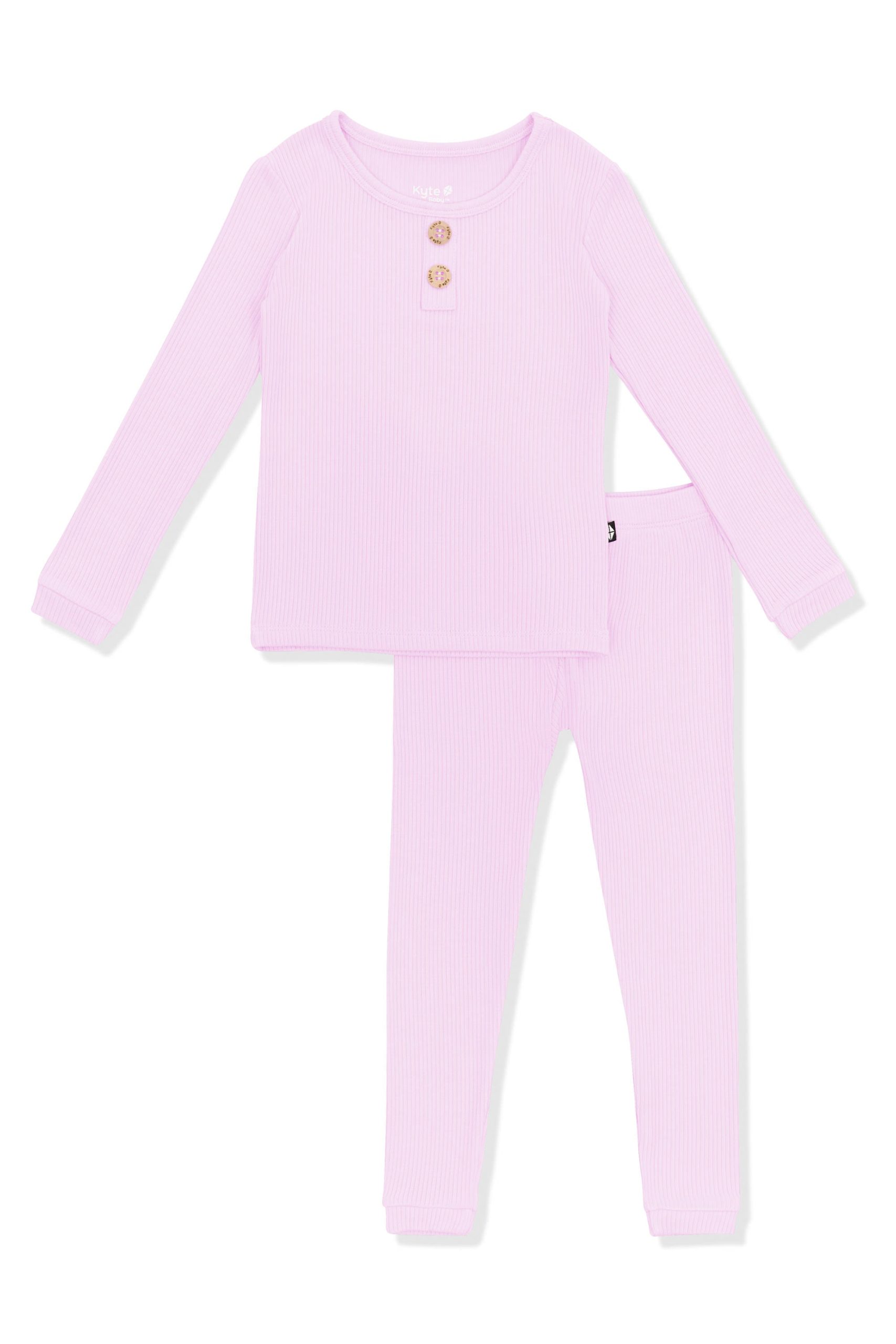 Ribbed Henley Set in Thistle - Image 2