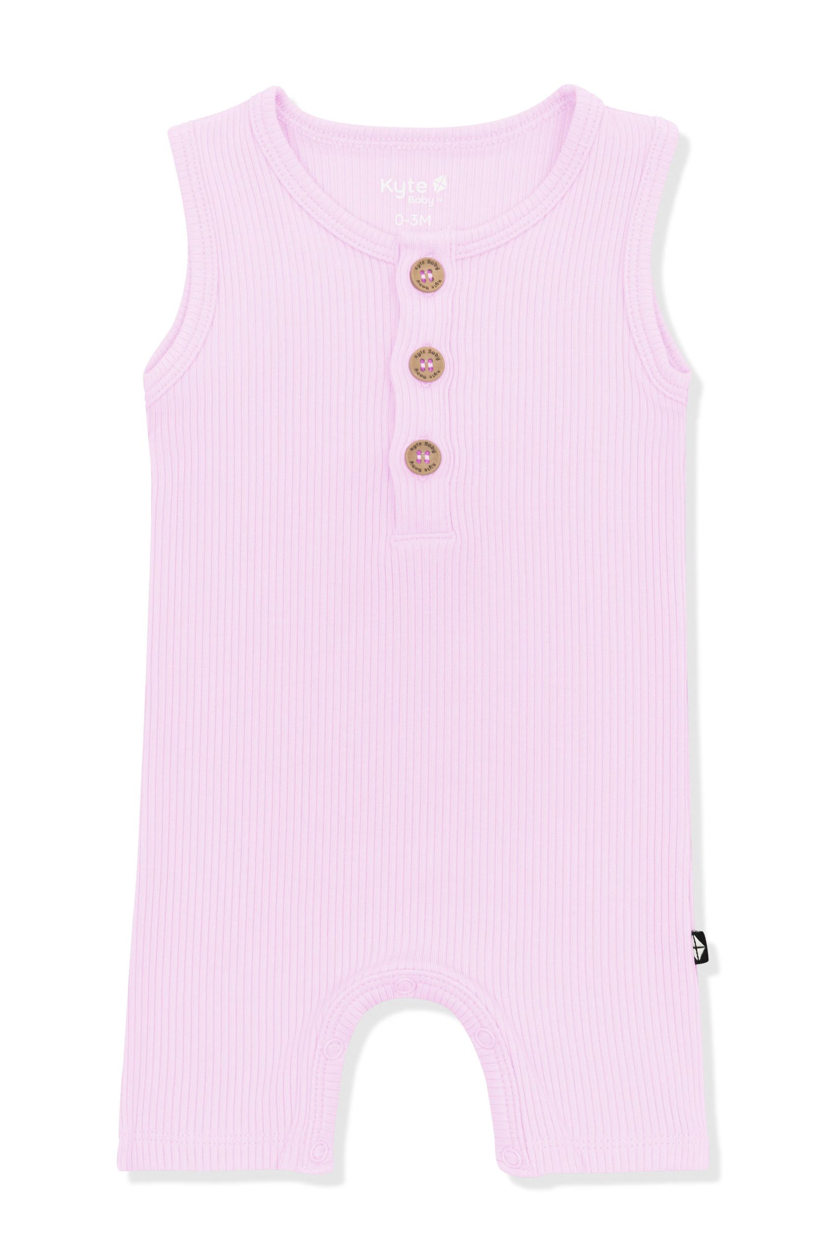 Ribbed Sleeveless Shortall in Thistle - Image 2