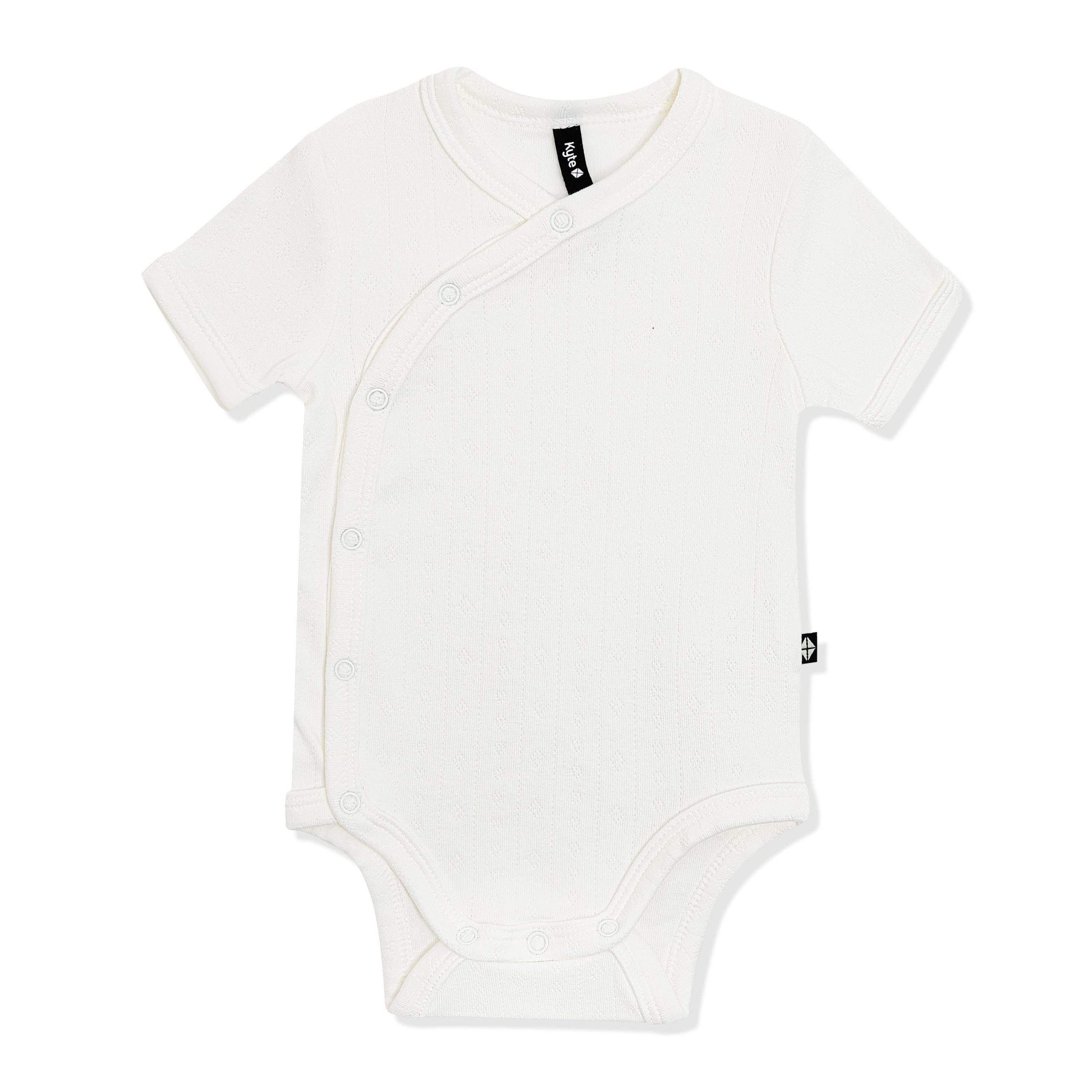 Pointelle Kimono Bodysuit in Cloud - Image 3
